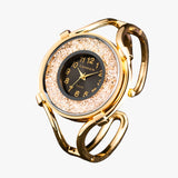 Set dameshorloges met elegante armband, zilver en roségoudkleur