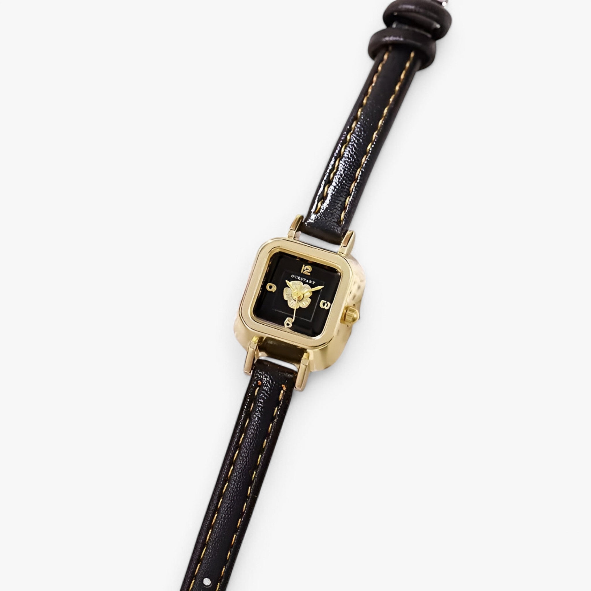 Orologio da donna al quarzo con quadrante floreale e cinturino in pelle sottile - - cinturino donna female watch floreale orologio orologio donna pelle quadrante quarzo watch for women - Concept Palermo