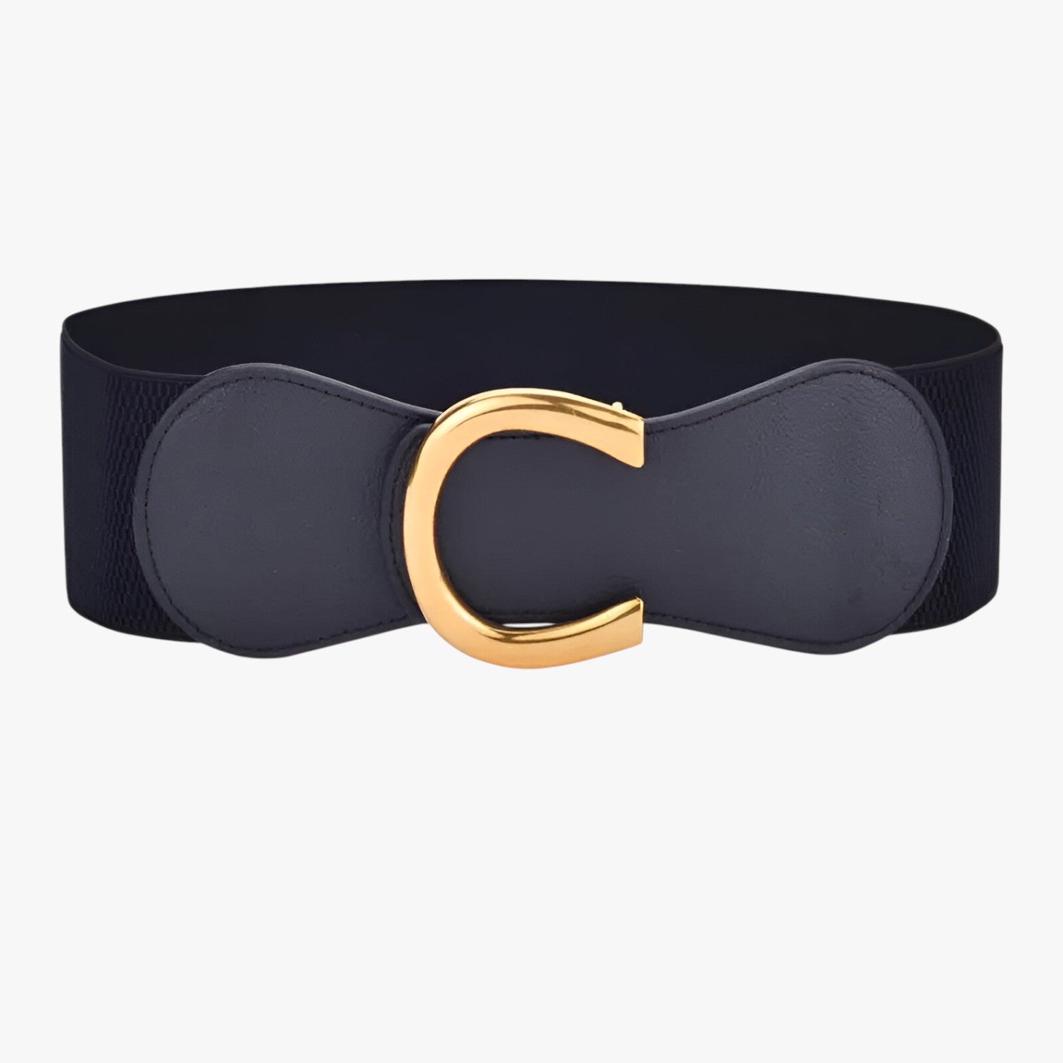 Cintura elastica larga con fibbia dorata Donna - Nero - Belts cintura cintura elastica donna dorata elastica fibbia larga waist belt for women Womens belt - Concept Palermo