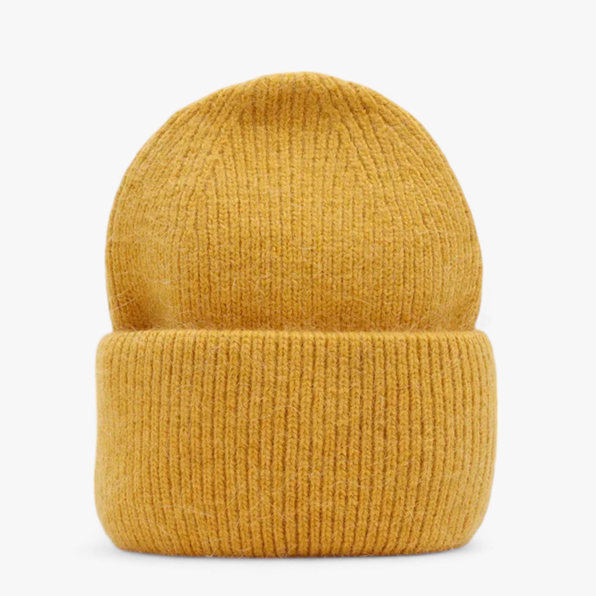 Cappello invernale: calore con vera pelliccia di coniglio Donna - Giallo 54cm-60cm - beanies bucket hats calore cappello cappello invernale coniglio donna hat invernale pelliccia Sun Hats - Concept Palermo