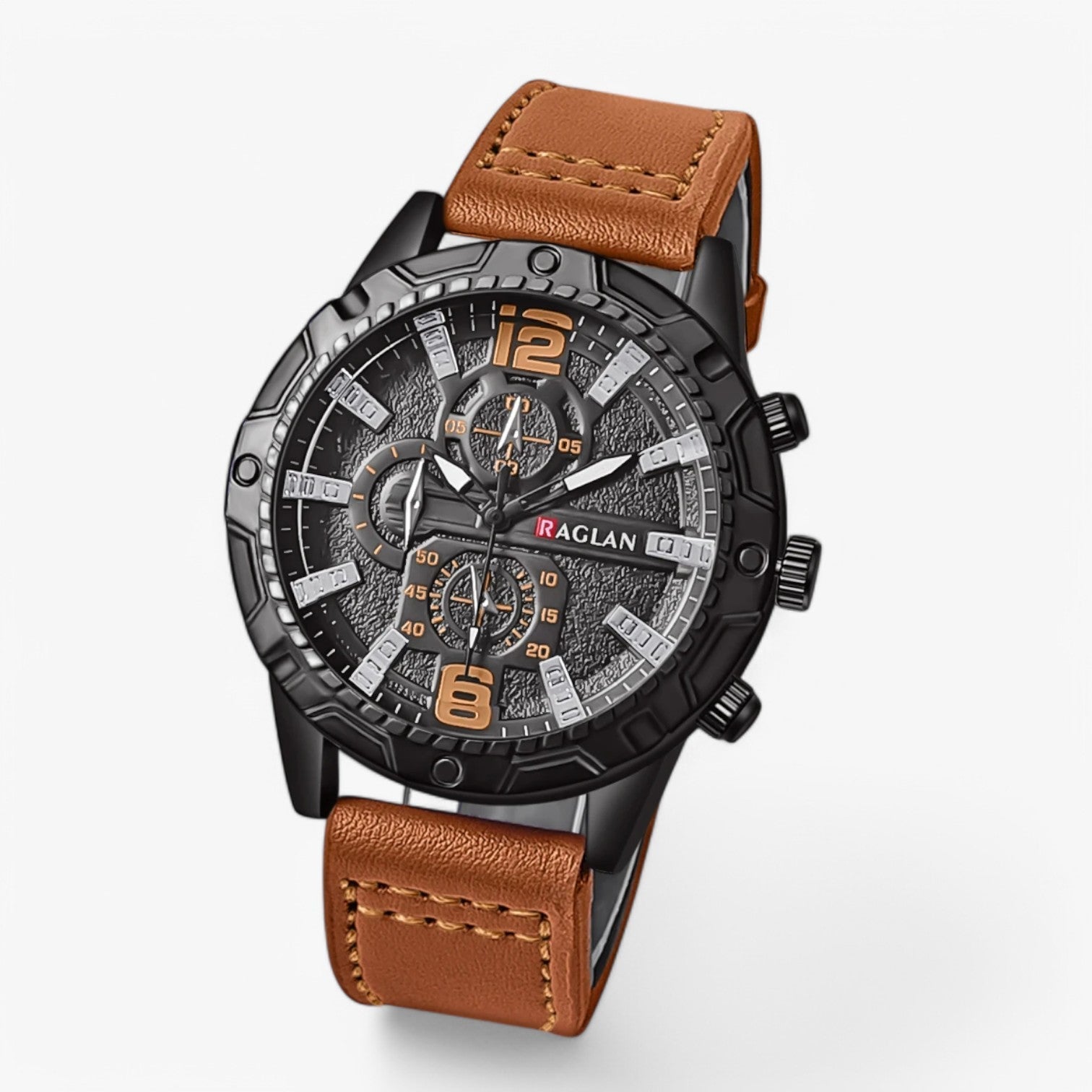 Orologio da Polso in Pelle per Uomini Uomo - Marrone chiaro - mens accessory orologio orologio polso pelle polso uomini uomo watch watch for men watches - Concept Palermo