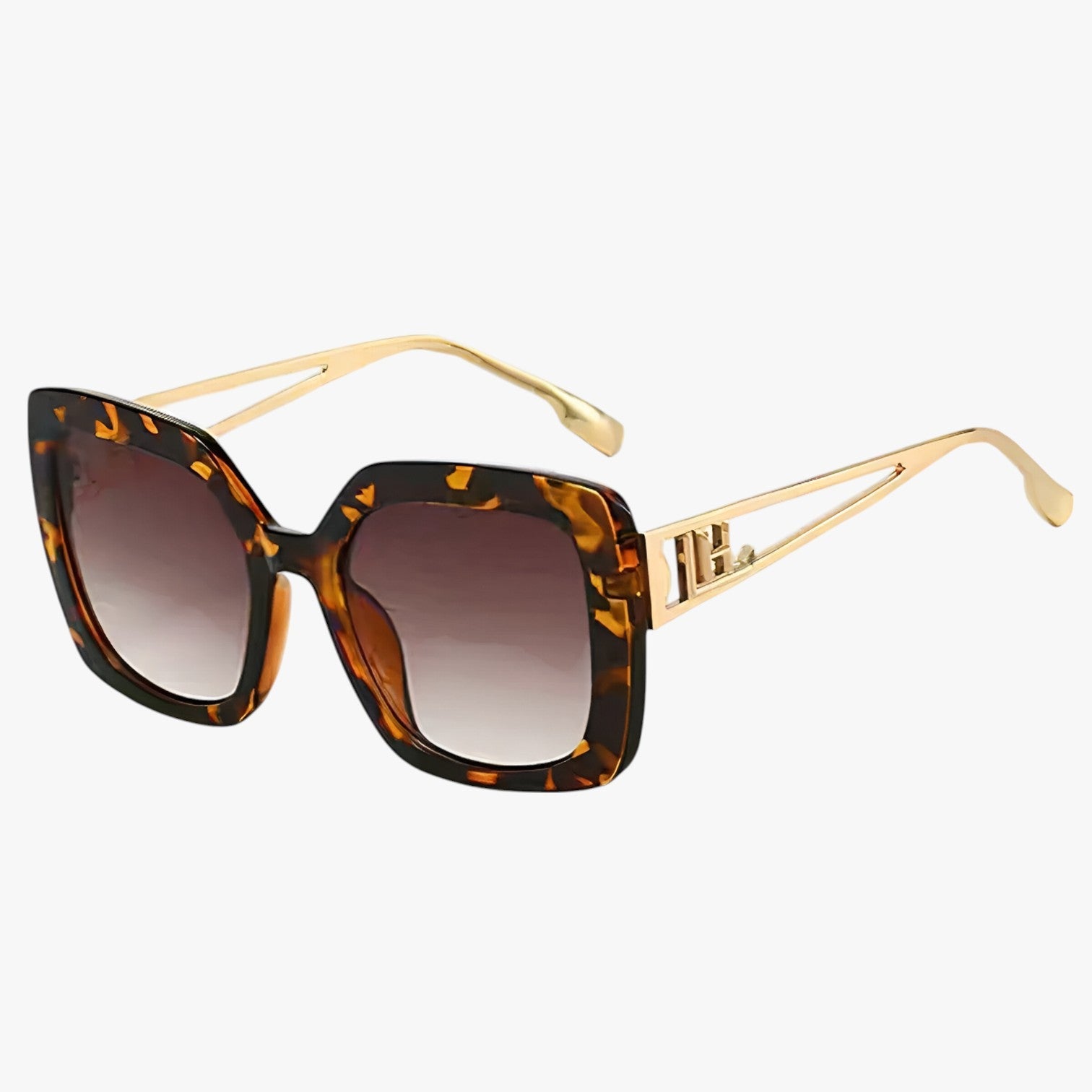 Occhiali da sole vintage con montatura trasparente e lenti a gradiente di lusso - leopardo - Cat Eye Sunglasses Fashion Sunglasses gradiente lenti montatura occhiali occhiali sole polarized sunglasses women sole sunglasses trasparente - Concept Palermo