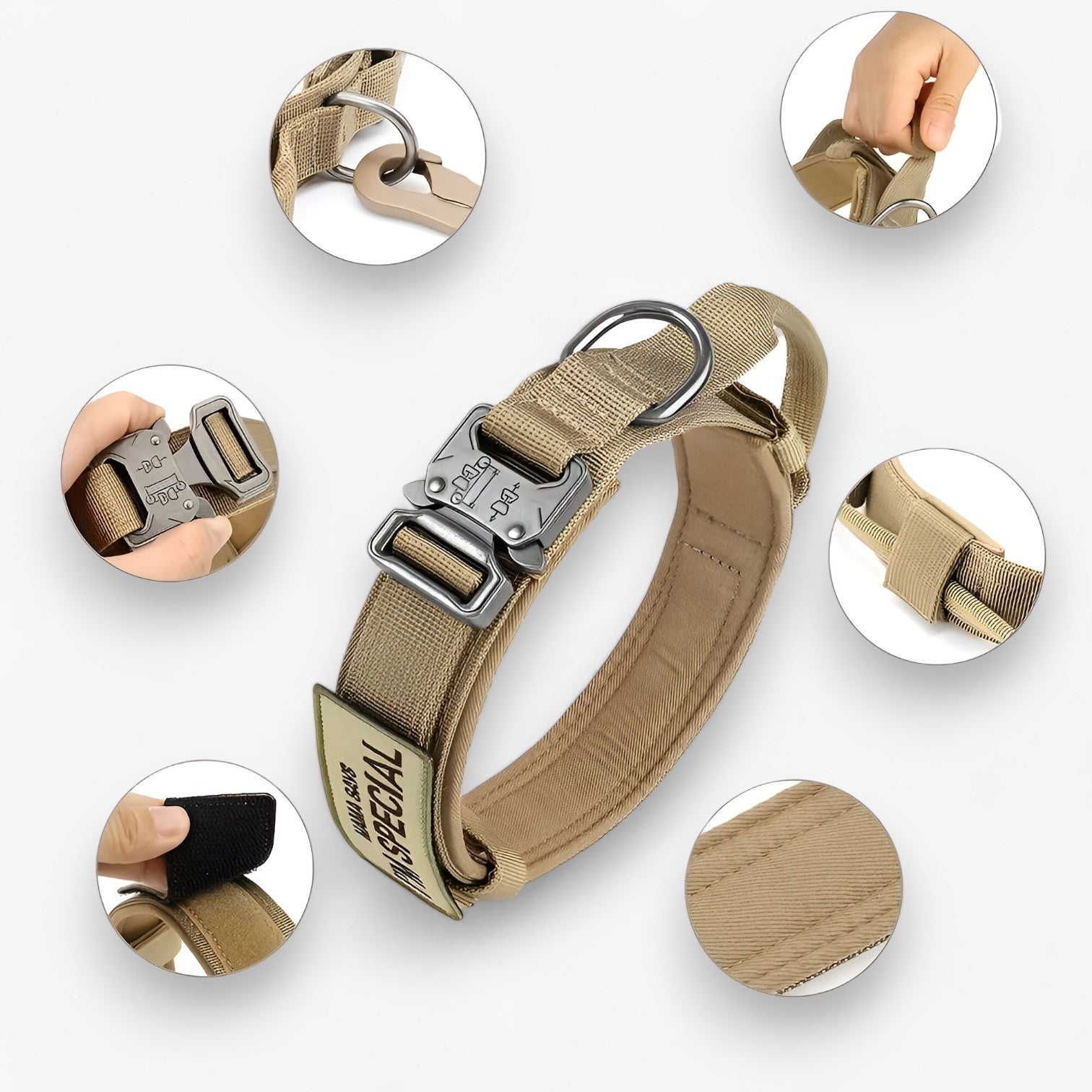 Collare tattico per cani con manico per addestramento Uomo - - addestramento cani collare collare tattico Dog Collar DOG SUPPLIES manico pets & supplies tattico uomo - Concept Palermo