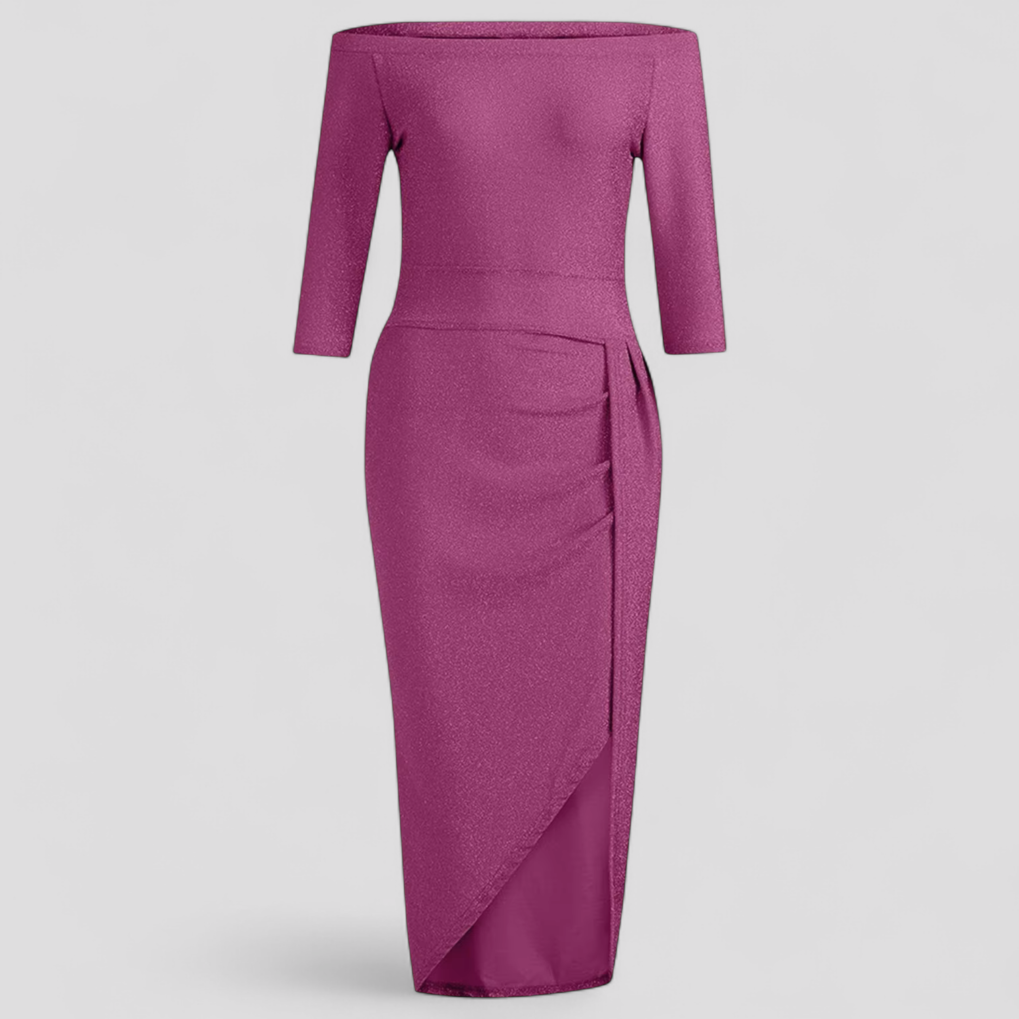 Abito Donna Nero in Ecopelle Aderente con Spalle Scoperte - Elegante e Moderno - Magenta - abito abito spalle donna dresses pelle scoperte spalle - Concept Palermo