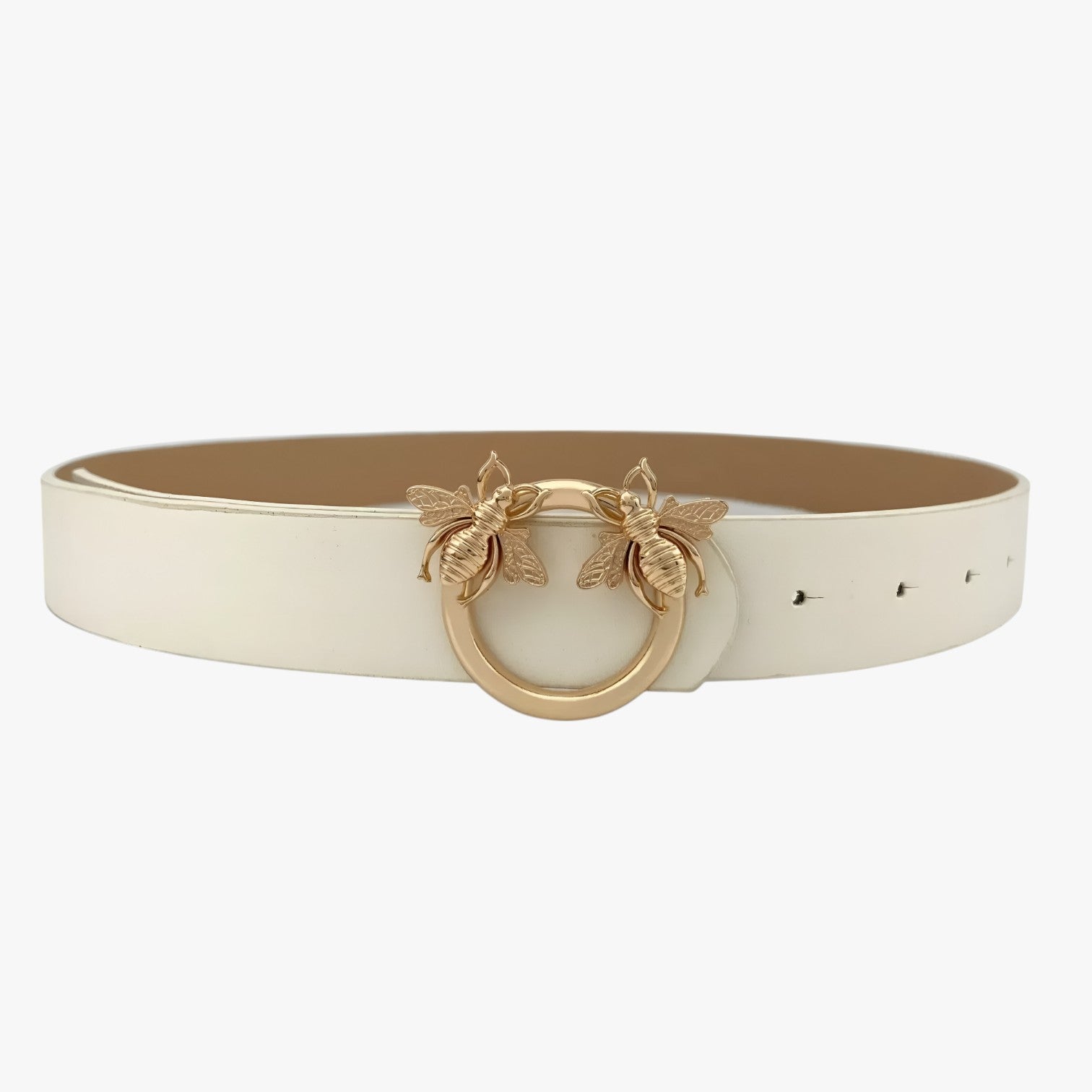 Cintura Uomo in Vera Pelle Nera con Fibbia di Design Elegante - Bianco 105CM CINA - Belts cintura cintura pelle design fibbia pelle uomo waist belt for women Womens belt - Concept Palermo