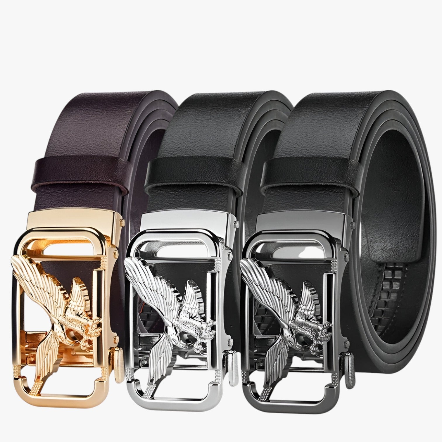 Stile Fiero Cintura in Vera Pelle con Fibbia Aquila Uomo - - aquila Belts belts for men cintura fibbia fiero Mens belt pelle stile stile fiero - Concept Palermo