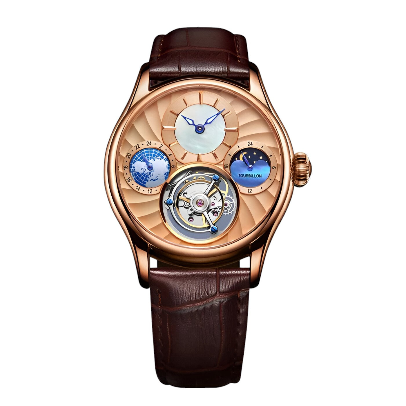 Orologio Automatico Scheletrato Uomo Lusso Tourbillon, Acciaio Inox Argento - - accessoires horloges meccanico orologio orologio meccanico tourbillon watches - Concept Palermo