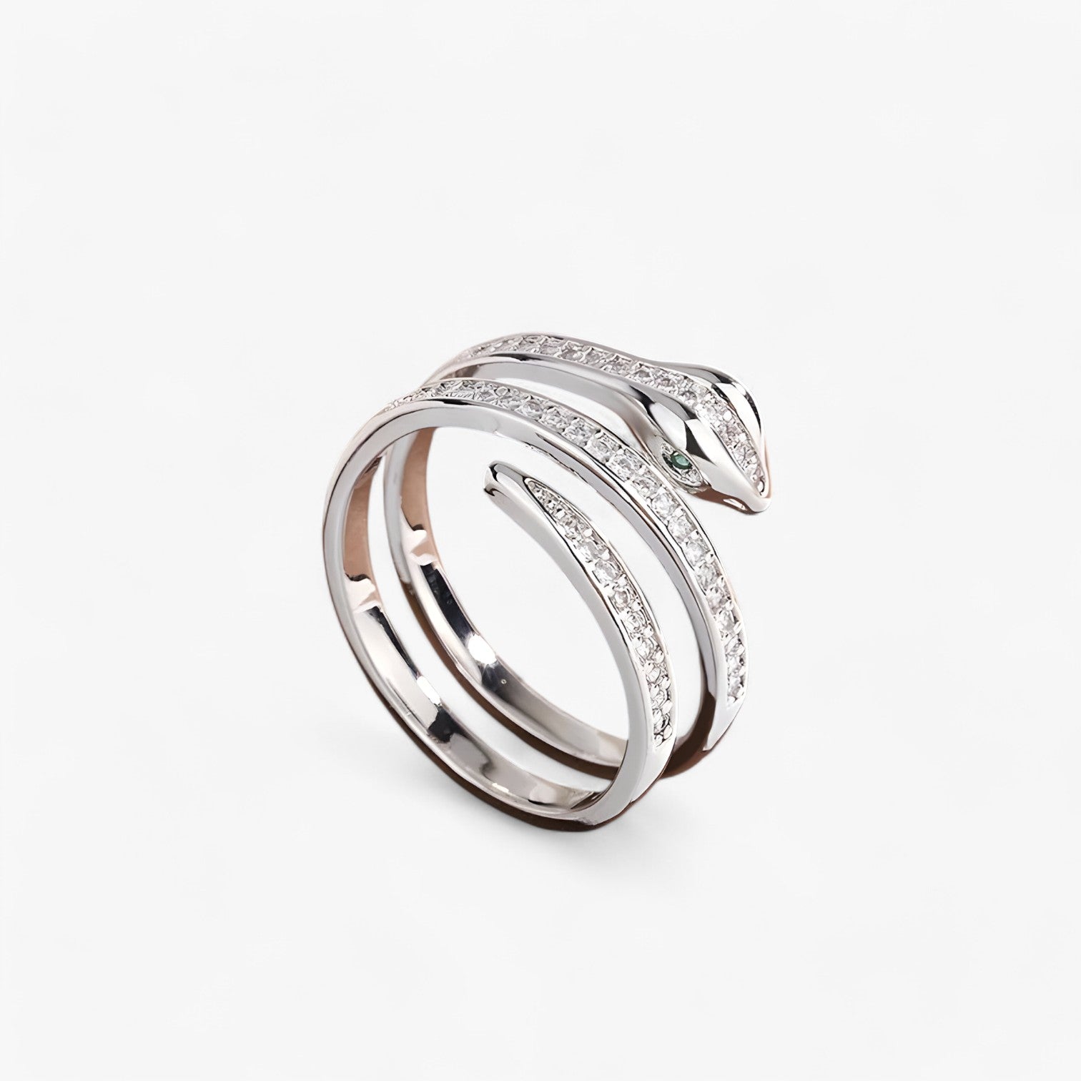 Anello slangiforme con zirconia – Anello in rame regolabile per donne - - Accessories Jewelry anello anello slangiforme donne jewelry rame regolabile Rings slangiforme womens ring zirconia - Concept Palermo