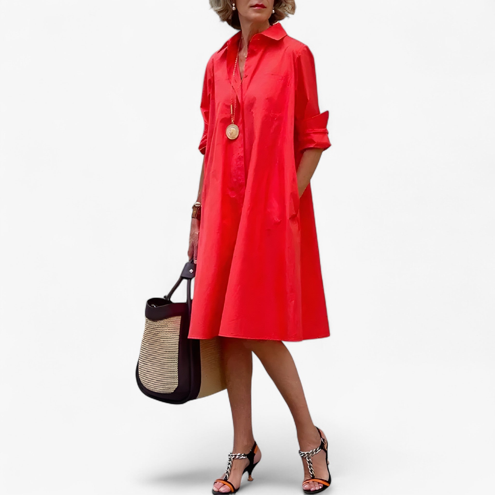Orecchini Pendenti Donna in Argento 925 con Cristalli Luminosi - Eleganza per Ogni Occasione - Rosso - abito elegante abito lungo donna dresses illumina moda femminile occasione ogni raffinatezza raffinatezza illumina stile sofisticato vestito da sera - Concept Palermo