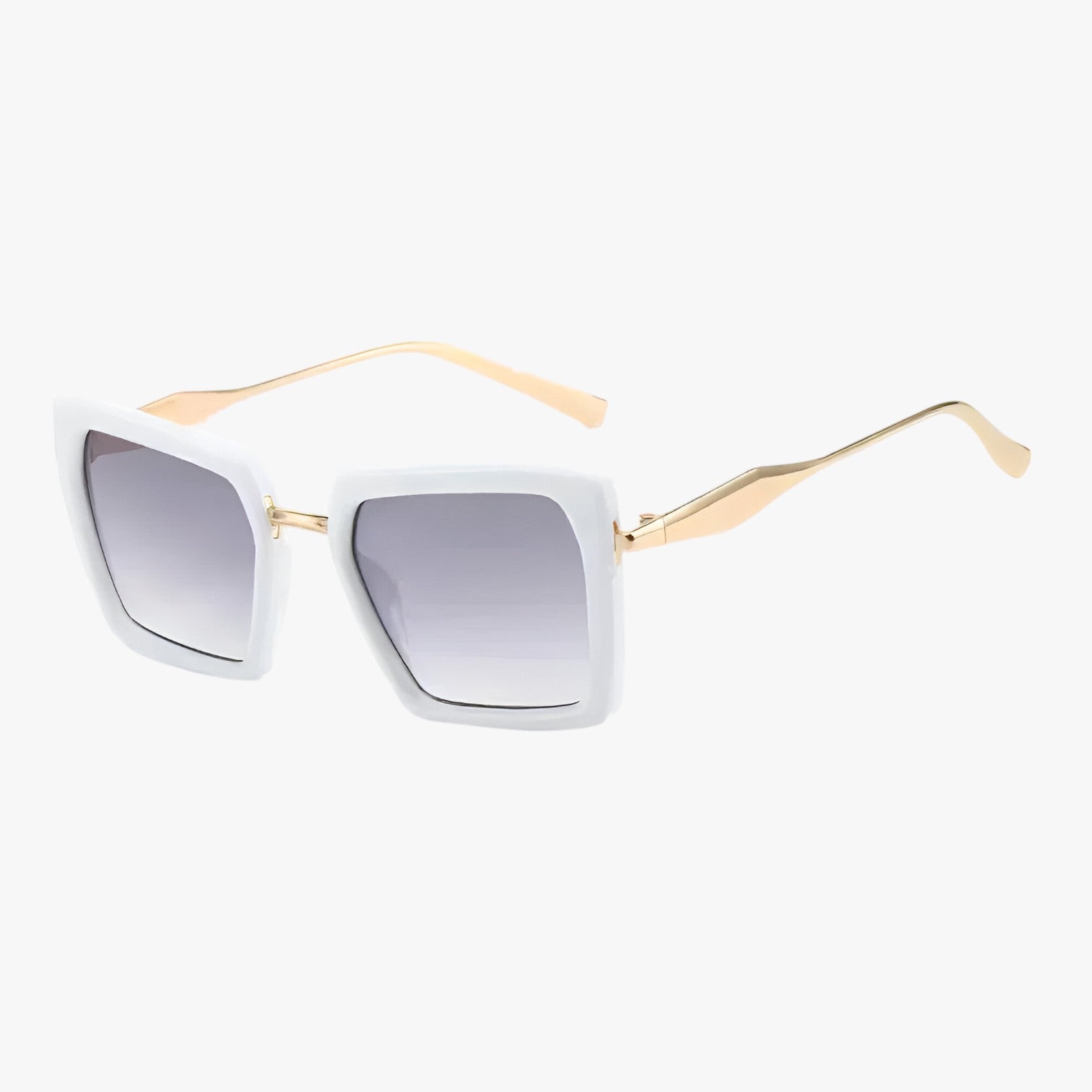 Occhiali da sole vintage quadrati con lenti verde scuro - bianco - Fashion Sunglasses lenti occhiali occhiali sole quadrati scuro sole sun glasses sunglasses vintage womens sun glasses - Concept Palermo
