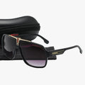 Męskie/unisex okulary przeciwsłoneczne Navigator - klasyczna czarna oprawka