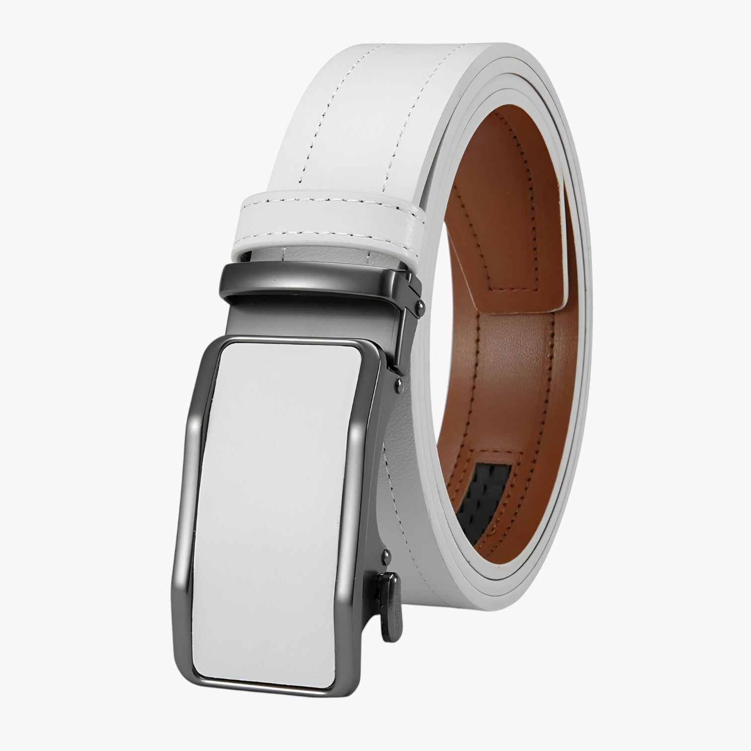 Cintura con fibbia automatica da uomo - Stile e comfort per ogni giorno - Bianco - automatica Belts belts for men cintura cintura fibbia comfort fibbia giorno mens accessory Mens belt ogni - Concept Palermo