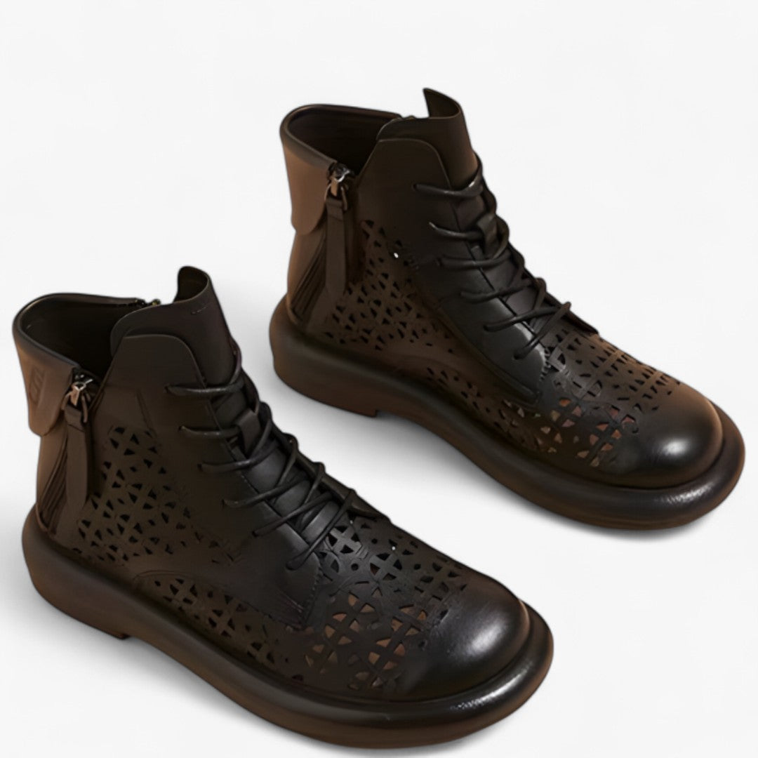 Stivaletti Uomo in Vera Pelle Traforati - Stile Elegante e Traspirante - - BOOTS Boots & Shoes pelle shoes stile stivaletti stivaletti traforati traforati uomo vera - Concept Palermo