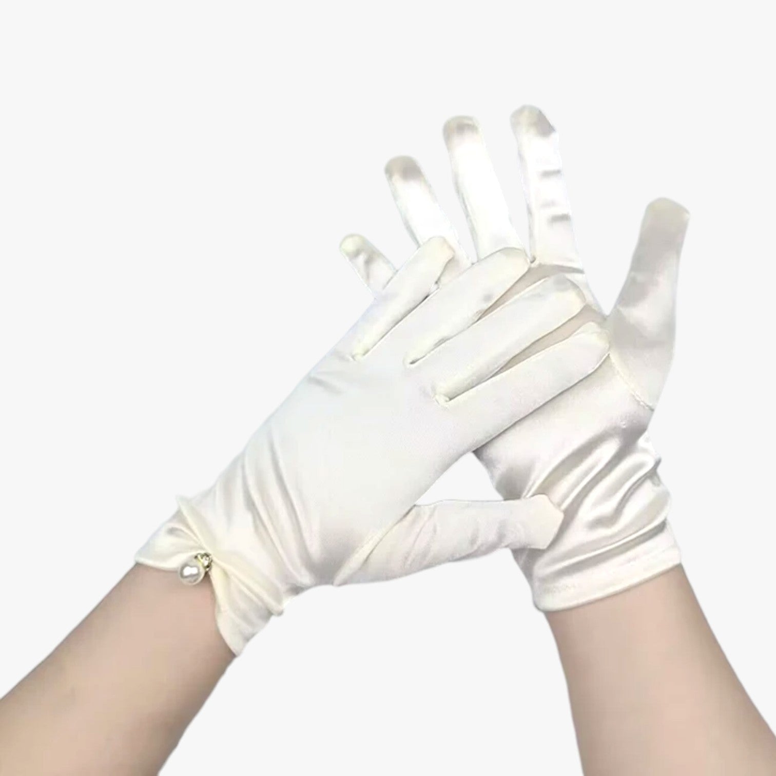 Guanti in Satin con Perle per Cerimonie e Occasioni Speciali Uomo - Beige - cerimonie gloves guanti guanti satin leila | guanti eleganti in satin con perle perfetti per cerimonie e occasioni speciali - €25 occasioni perle satin speciali - Concept Palermo