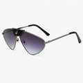 Gafas de sol punk de metal degradado UV400 Hombre