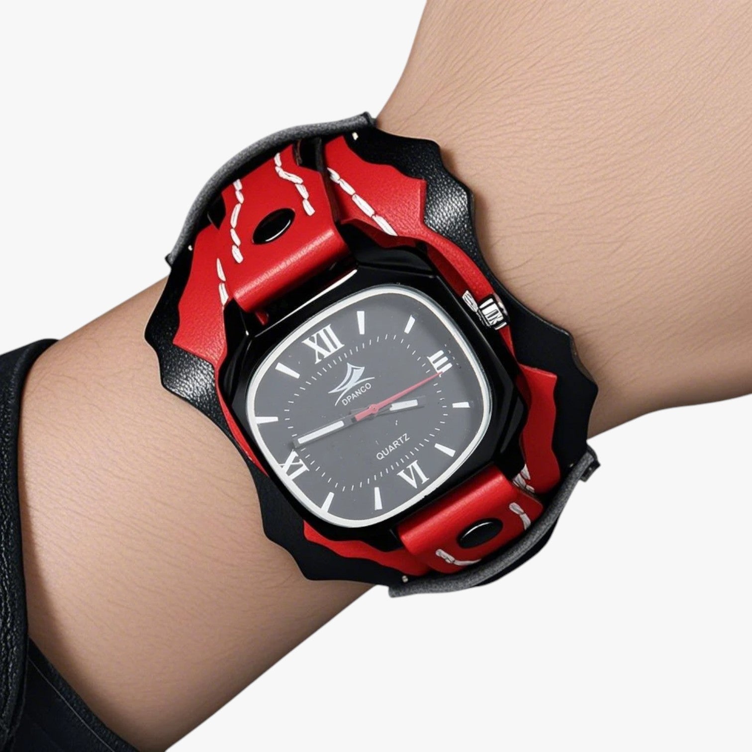Orologio da uomo quadrato grande con cinturino in vera pelle - - cinturino orologio orologio uomo pelle quadrato uomo vera watch watch for men watches WATCHES FOR MEN - Concept Palermo