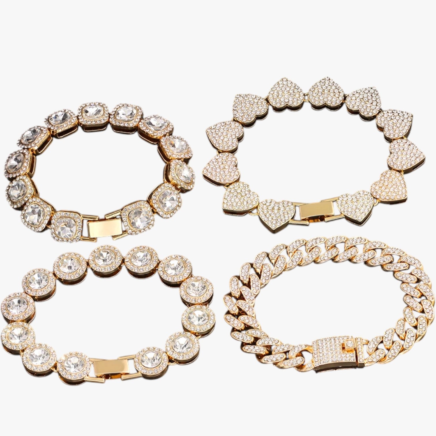 Bracciale Tennis con Ciondoli Cuore & Cristallo – Eleganza Hip Hop per Ogni Occasione Donna - - bracciale bracciale tennis BRACELET BRACELET FOR WOMEN BRACELETS bracelets for women ciondoli cristallo cuore donna eleganza jewelry women bracelets - Concept Palermo