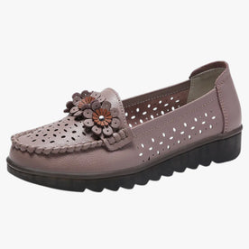 Mocassini estivi in pelle - Comodità e freschezza con dettagli floreali Uomo - marrone - comodità dettagli estivi floreali freschezza Linen Men mocassini mocassini estivi pelle shoes Shoes women Solid Spring Summer summer shoes - Concept Palermo