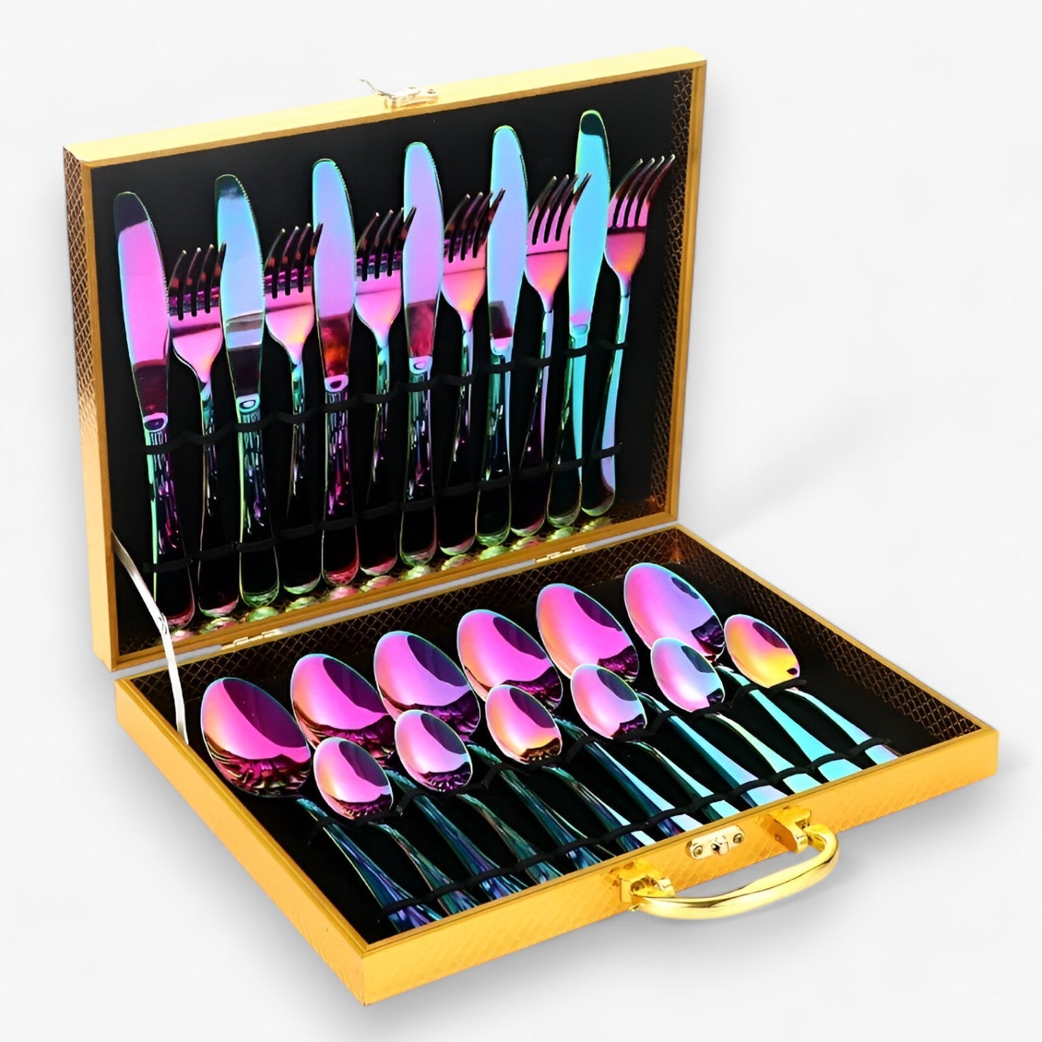 Set di Posate da 24 Pezzi - Sostenibile Utensili in Acciaio Inossidabile - Colorato - acciaio inossidabile Kitchen kitchen & dining kitchen accessory kitchen tools kitchen utensil pezzi posate posate pezzi sostenibile utensili - Concept Palermo