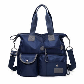 Borsa a Spalla in Nylon Impermeabile con Grande Capacità - Blu - bags borsa borsa spalla capacità handbags impermeabile Linen nylon spalla Unisex Women's handbags - Concept Palermo