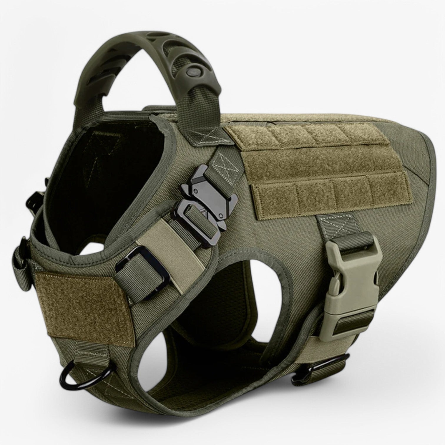 Imbracatura Tattica Militare Nera Regolabile in Nylon per Cani Grandi con Gilet e Maniglia - Imbracatura Verde - addestramento attrezzatura cani confortevole dog DOG SUPPLIES donna imbracatura imbracatura tattica pets & supplies - Concept Palermo