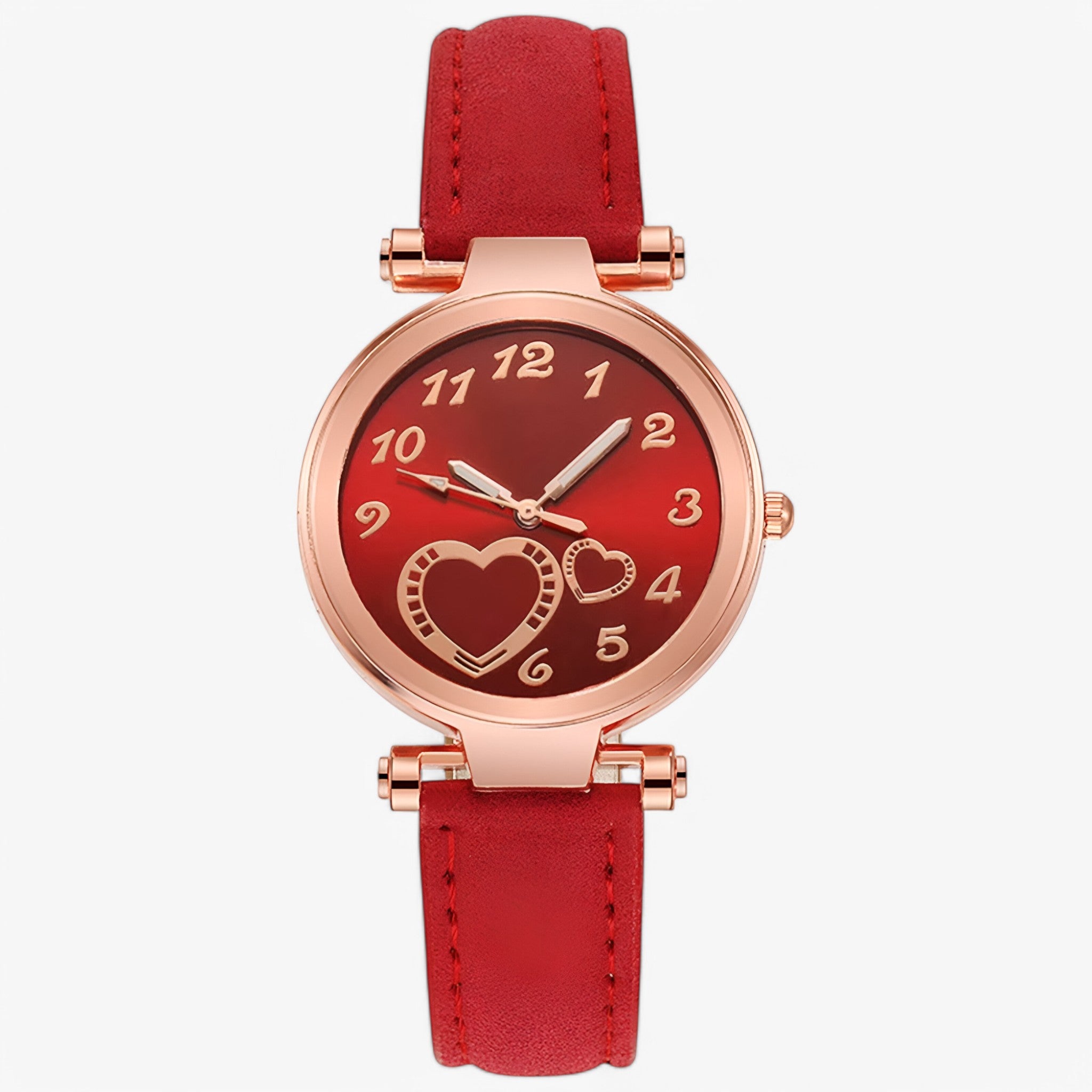 Orologio da donna in pelle con bracciale al quarzo e design di lusso - Rossa - accessoires bracciale design donna horloges orologio orologio donna pelle quarzo watches - Concept Palermo