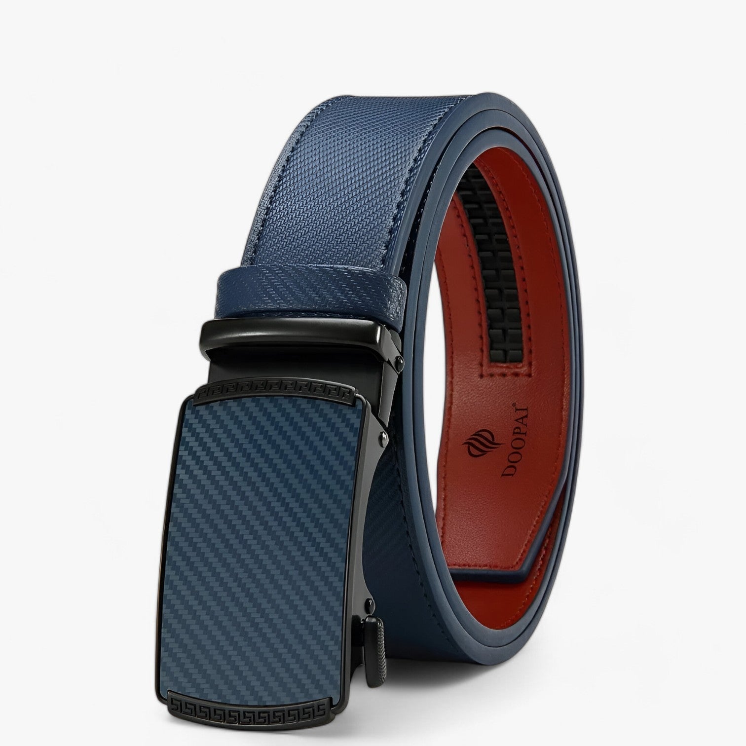 Cintura Automatica in Pelle di Lusso con Fibbia Regolabile Uomo - Blu - automatica belts cintura cintura automatica fibbia mens accessory Mens belt pelle regolabile uomo - Concept Palermo