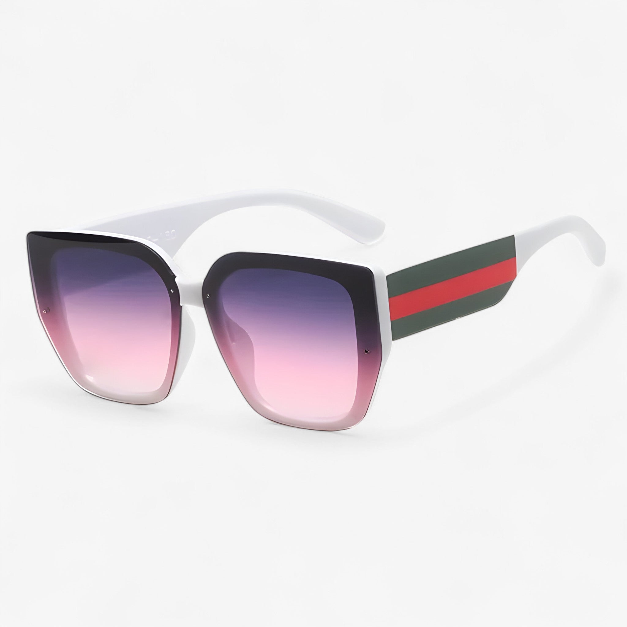 Occhiali da sole poligonali retrò multicolore da donna - Bianco Rosa - donna Fashion Sunglasses men sunglasses polarized mens sunglasses multicolore occhiali occhiali sole Polarized man sunglasses poligonali retr sole sunglasses sunglasses polarized men - Concept Palermo