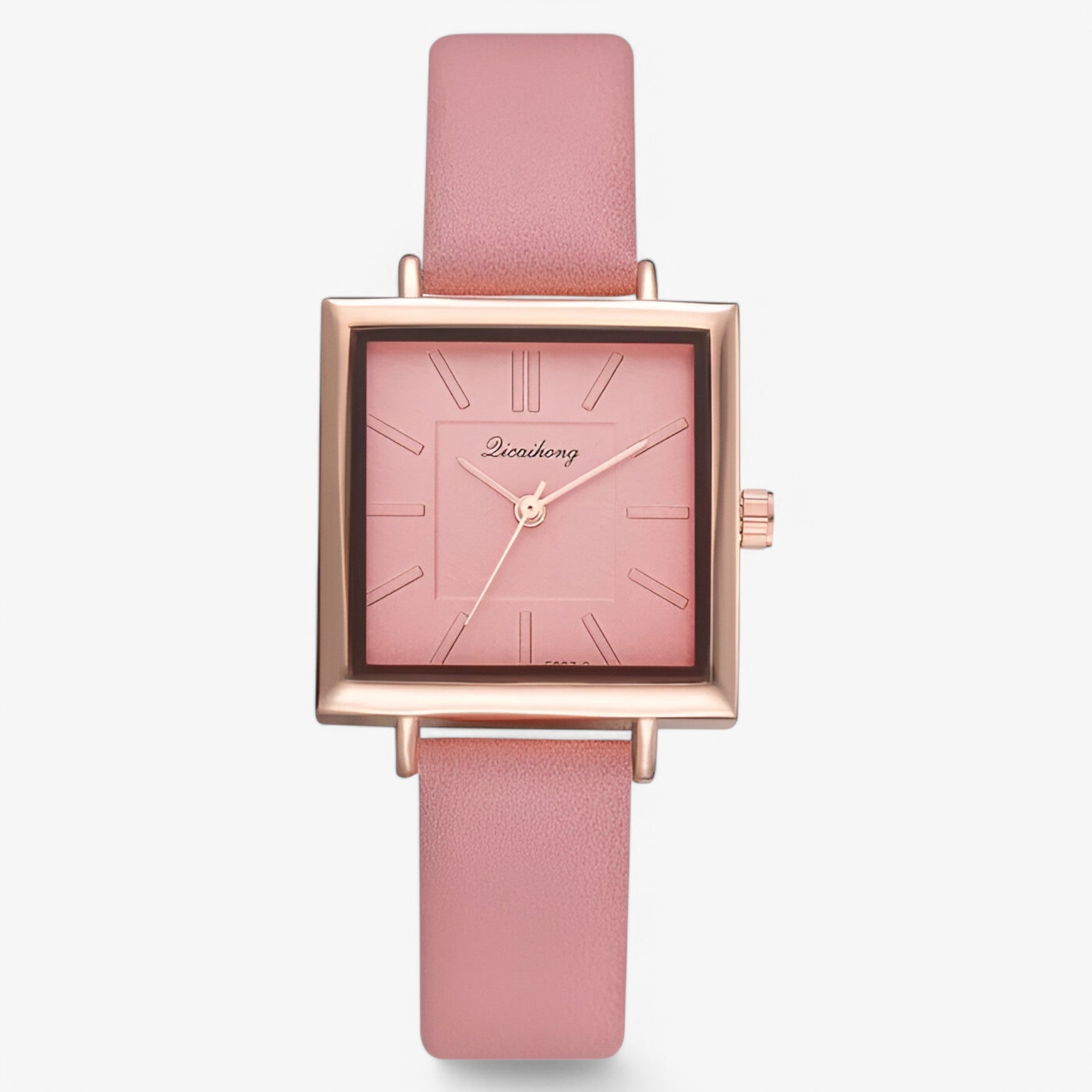 Orologio da donna in oro rosa con cinturino in pelle e movimento al quarzo - Rosa - cinturino donna female watch movimento orologio orologio donna pelle quarzo watch for women watches - Concept Palermo