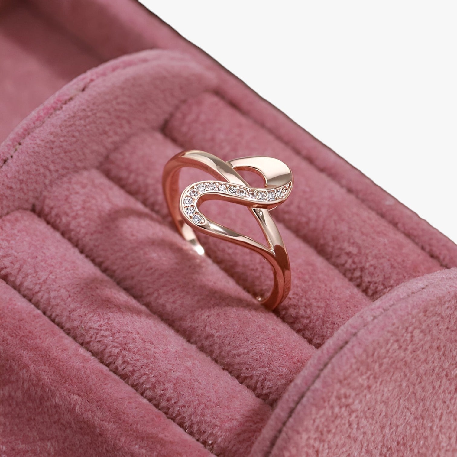 Anello in oro rosa con zirconi - - anello anello zirconi jewelry Ring Rings women ring womens ring zirconi - Concept Palermo