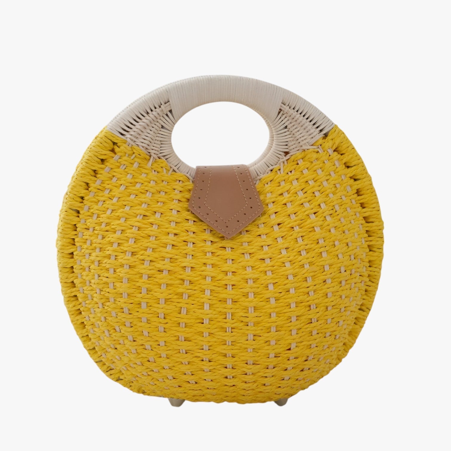 Borsa estiva in rattan – Leggera, e Versatile Donna - Giallo x28x30x15cm - bags borsa borsa estiva donna estiva handbags leggera rattan versatile Women's handbags - Concept Palermo