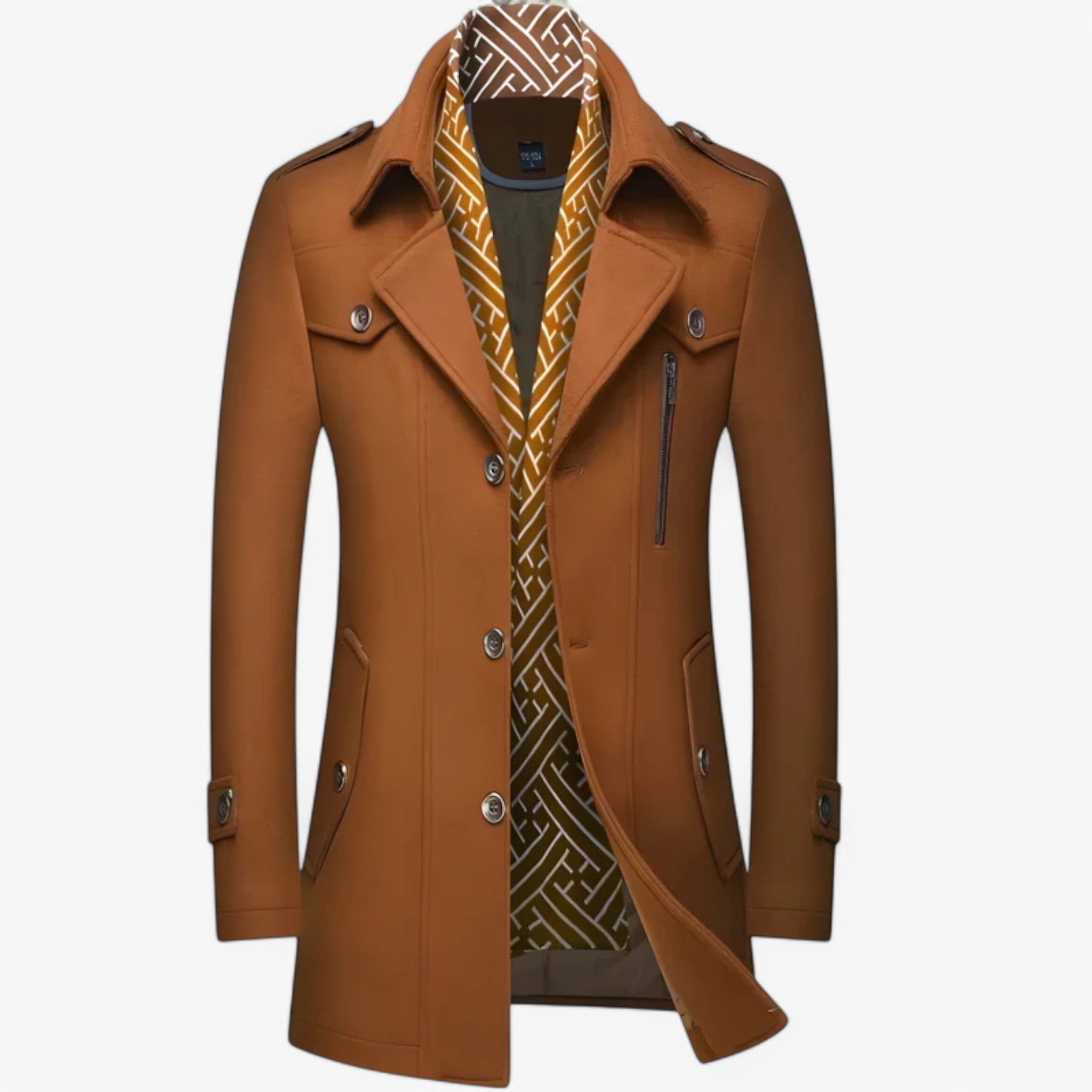 Cappotto in lana di media lunghezza Uomo - Giallo - cappotto cappotto lana lana lunghezza media men's coats & jackets uomo - Concept Palermo