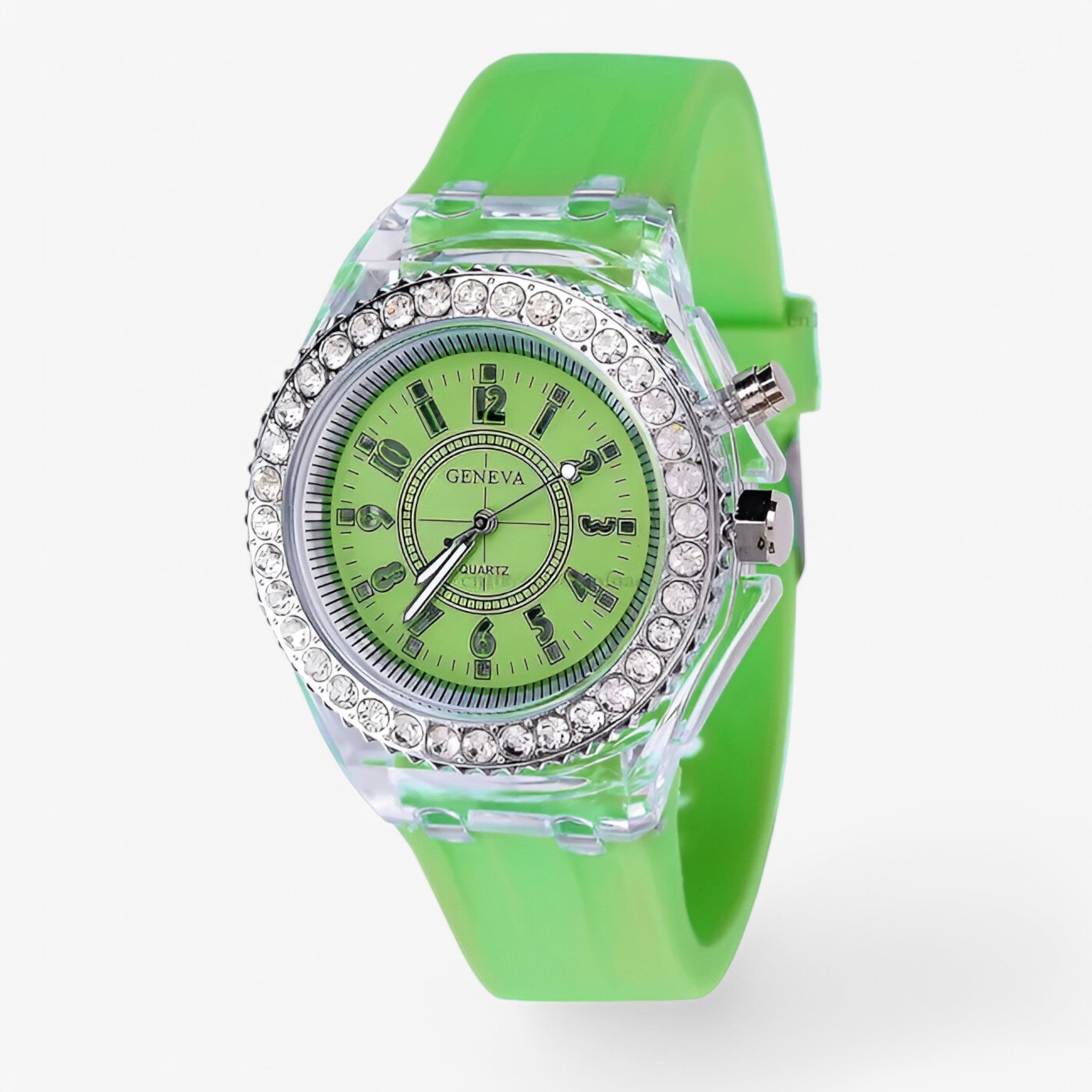 Orologio Donna Gelatinoso con Luce LED Integrata, Design Moderno e Comodo - verde - donna gelatinoso luce orologio orologio gelatinoso watch for men watch for women watches - Concept Palermo