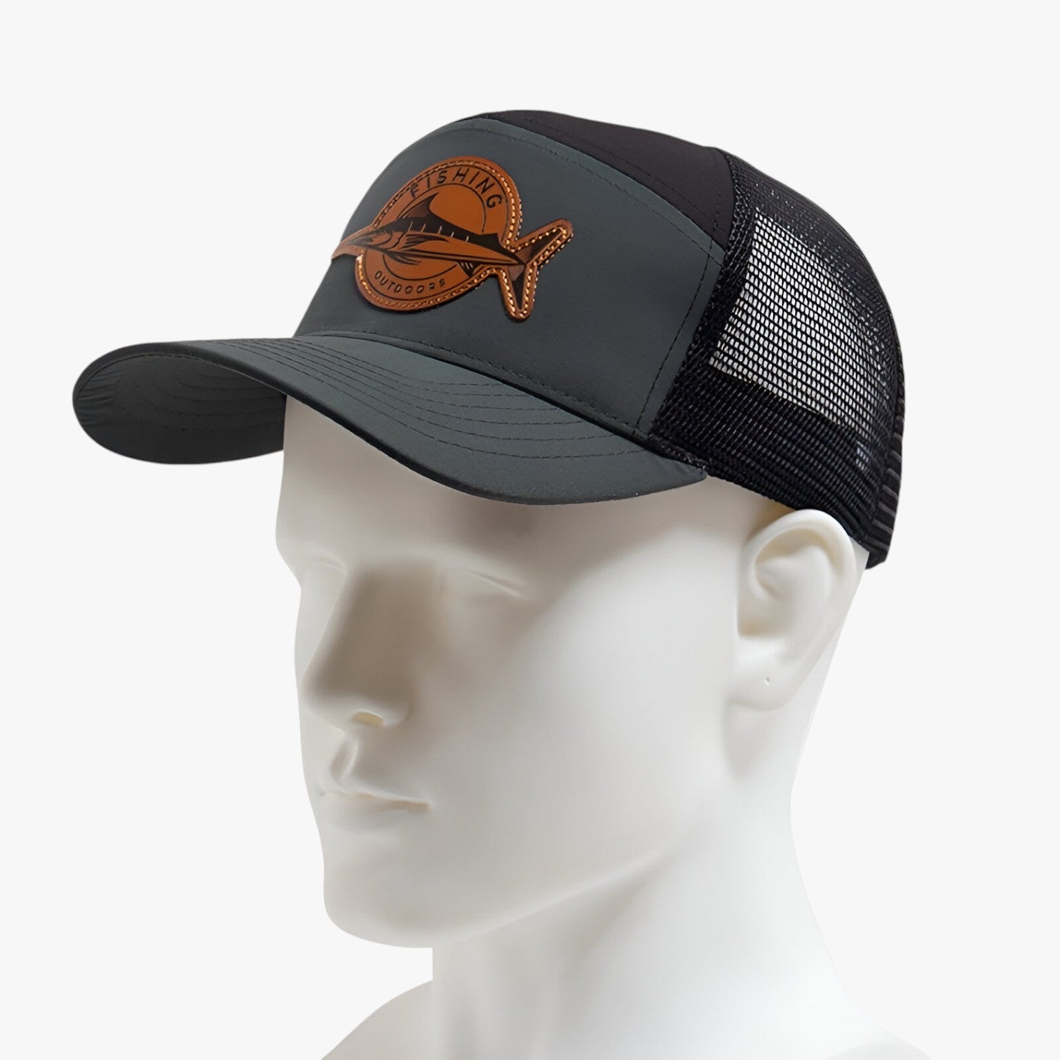 Cappellino estivo da camionista con etichetta in rete e pelle Lino Uomo - - Baseball caps camionista cappellino cappellino estivo caps estivo etichetta lino men's hat mens accessory mens cap pelle - Concept Palermo