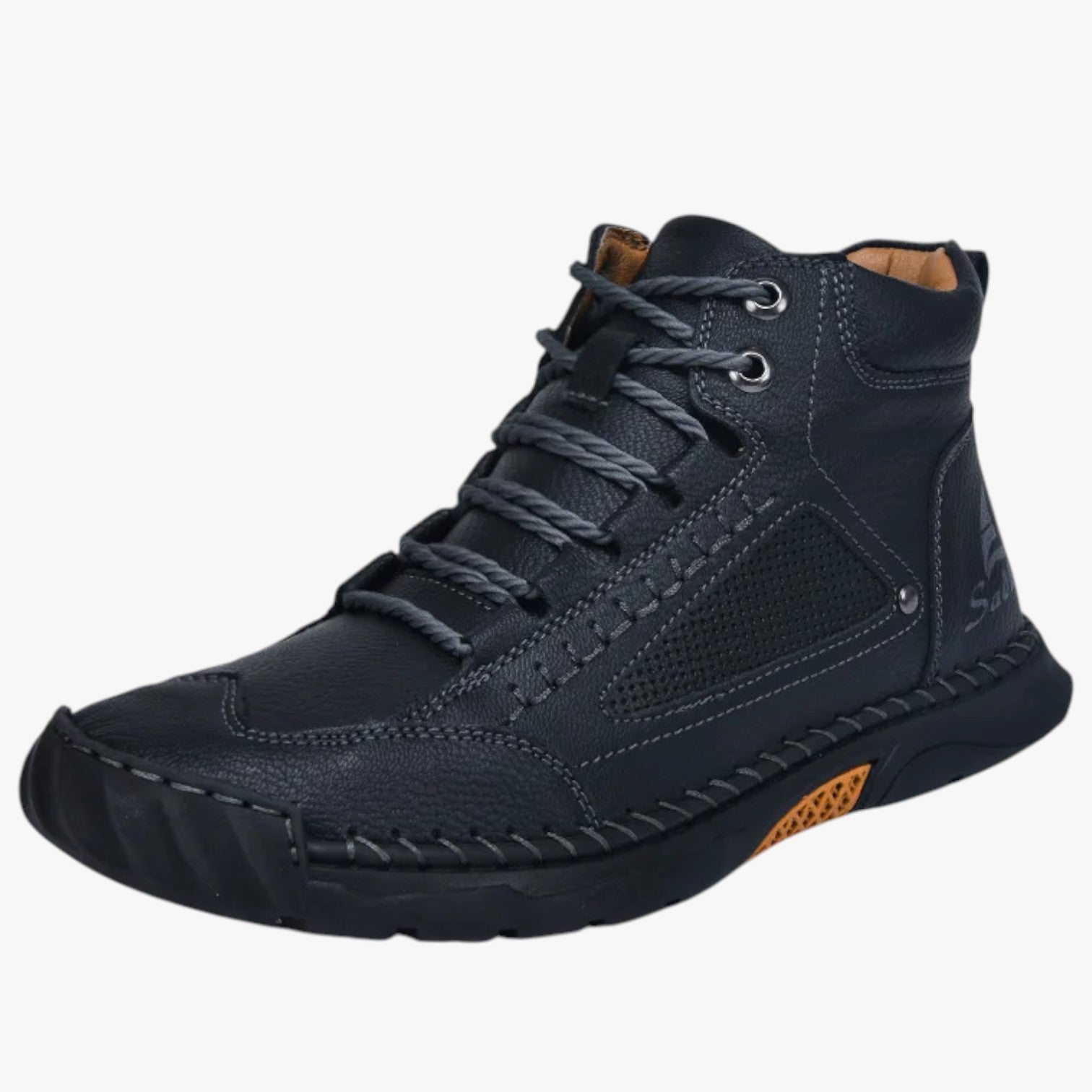 Stivali da Uomo Fatti a Mano Design in Pelle, Traspiranti & Stile Casual - Nero - Boots & Shoes casual design fatti mano Men's Shoes pelle shoes shoes for men stile stivali - Concept Palermo