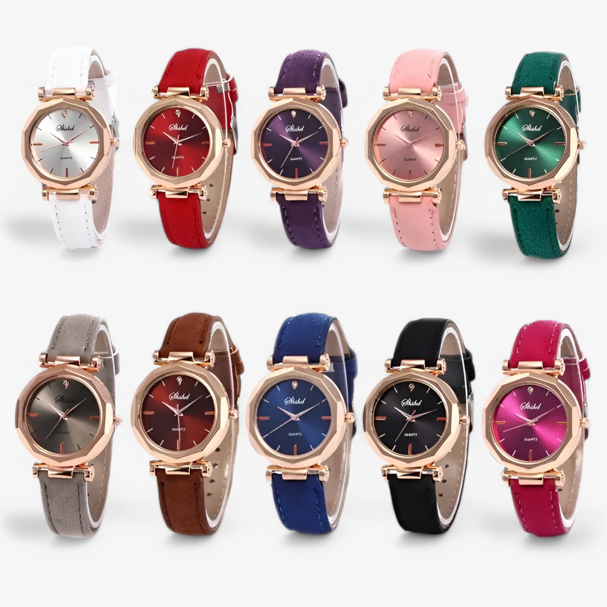 Orologio da donna in pelle con cristalli e movimento al quarzo - - cristalli donna female watch movimento orologio orologio donna pelle quarzo watch for women watches - Concept Palermo