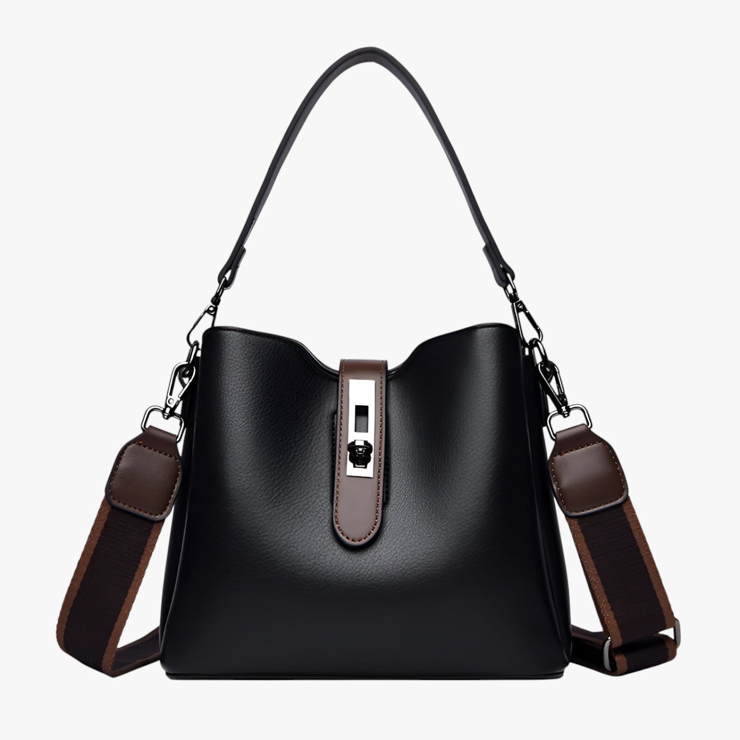 Borsa a tracolla in pelle per l'eleganza di tutti i giorni - Nero - Bags borsa borsa tracolla eleganza giorni handbags pelle tracolla women bags Women's handbags - Concept Palermo