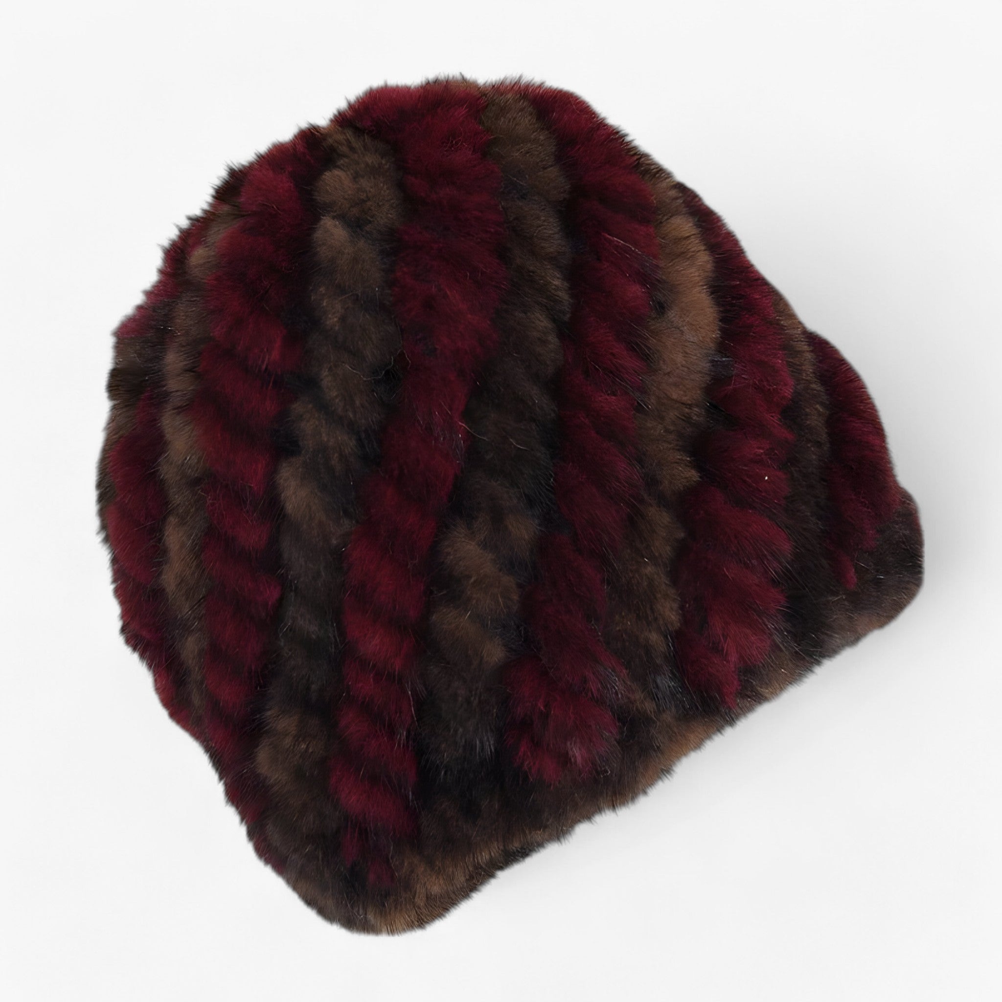 Cappello di Pelliccia di Visone - Calore invernale ed Eleganza Uomo - marrone bordeaux Buona elasticità - accessoires calore cappello cappello pelliccia eleganza hats invernale pelliccia petten uomo - Concept Palermo
