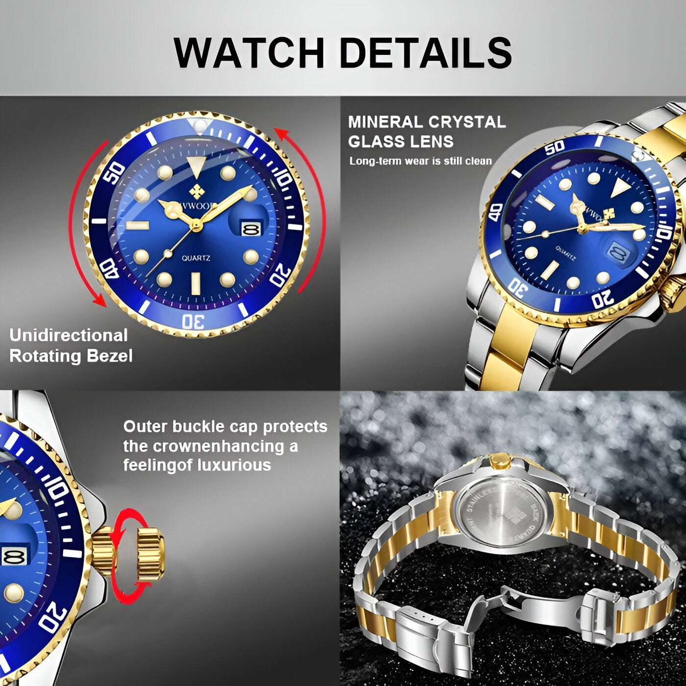 Orologio da Uomo di Lusso in Acciaio Inox Argento, Elegante e Resistente - - accessoires acciaio horloges inox orologio orologio acciaio watches - Concept Palermo
