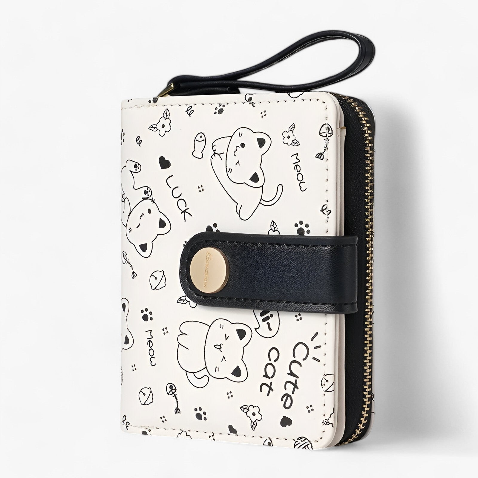 Portafoglio Donna con Gattine - Compatto e Multifunzionale - - compatto donna gattine multifunzionale portafoglio portafoglio donna wallet wallets womens wallet - Concept Palermo