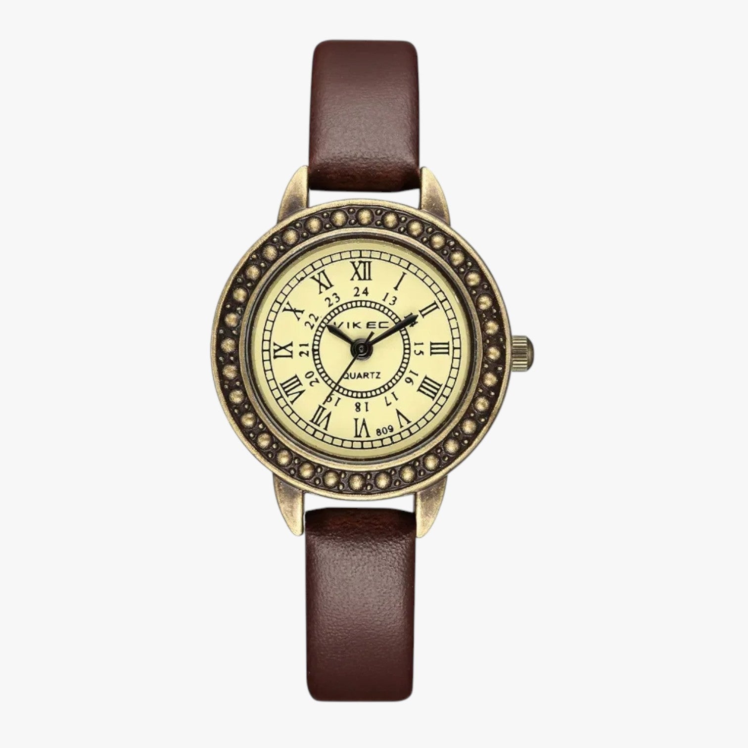 Orologio vintage in pelle con quadrante romano Uomo - Marrone - female watch ladies watch orologio orologio vintage pelle quadrante romano uomo vintage watch watch for women watches - Concept Palermo