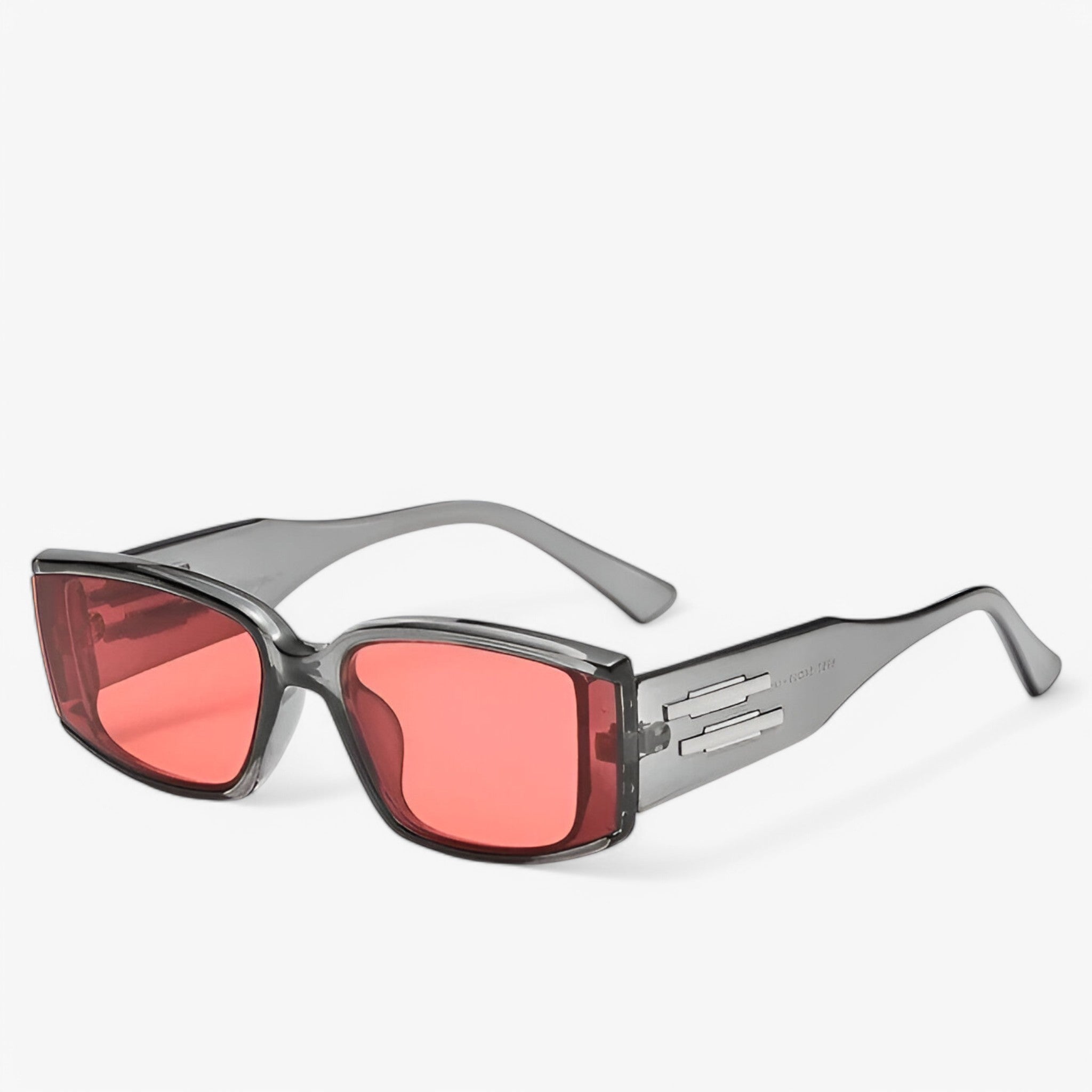 Occhiali da sole retrò con montatura rettangolare piccola - Rosso Come immagine - montatura occhiali occhiali sole piccola retr rettangolare shades for men sole sunglasses - Concept Palermo