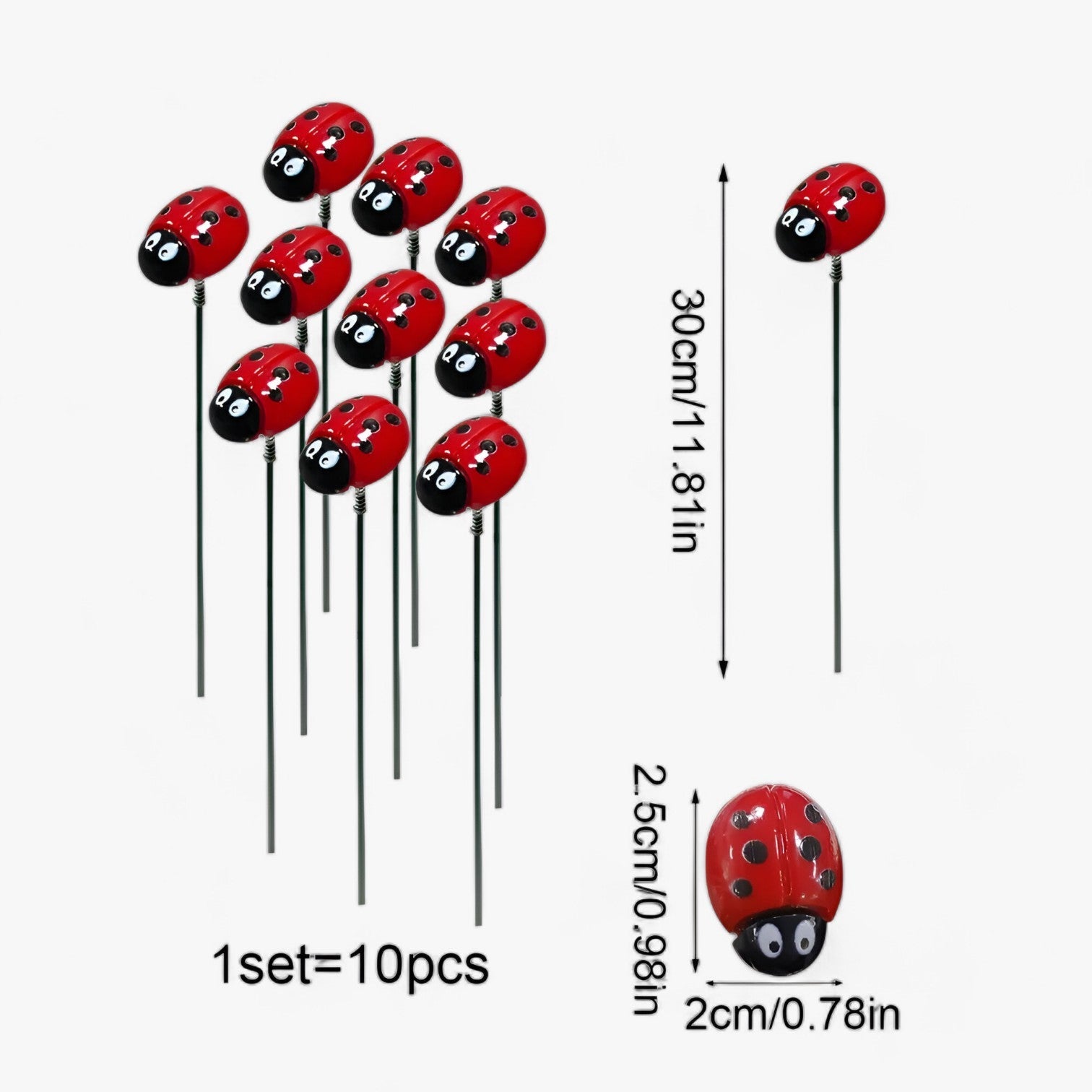 Stecche da Giardino a forma di Coccinella - - coccinella forma garden Garden accessories Garden supplies giardino Home & Garden stecche stecche giardino - Concept Palermo