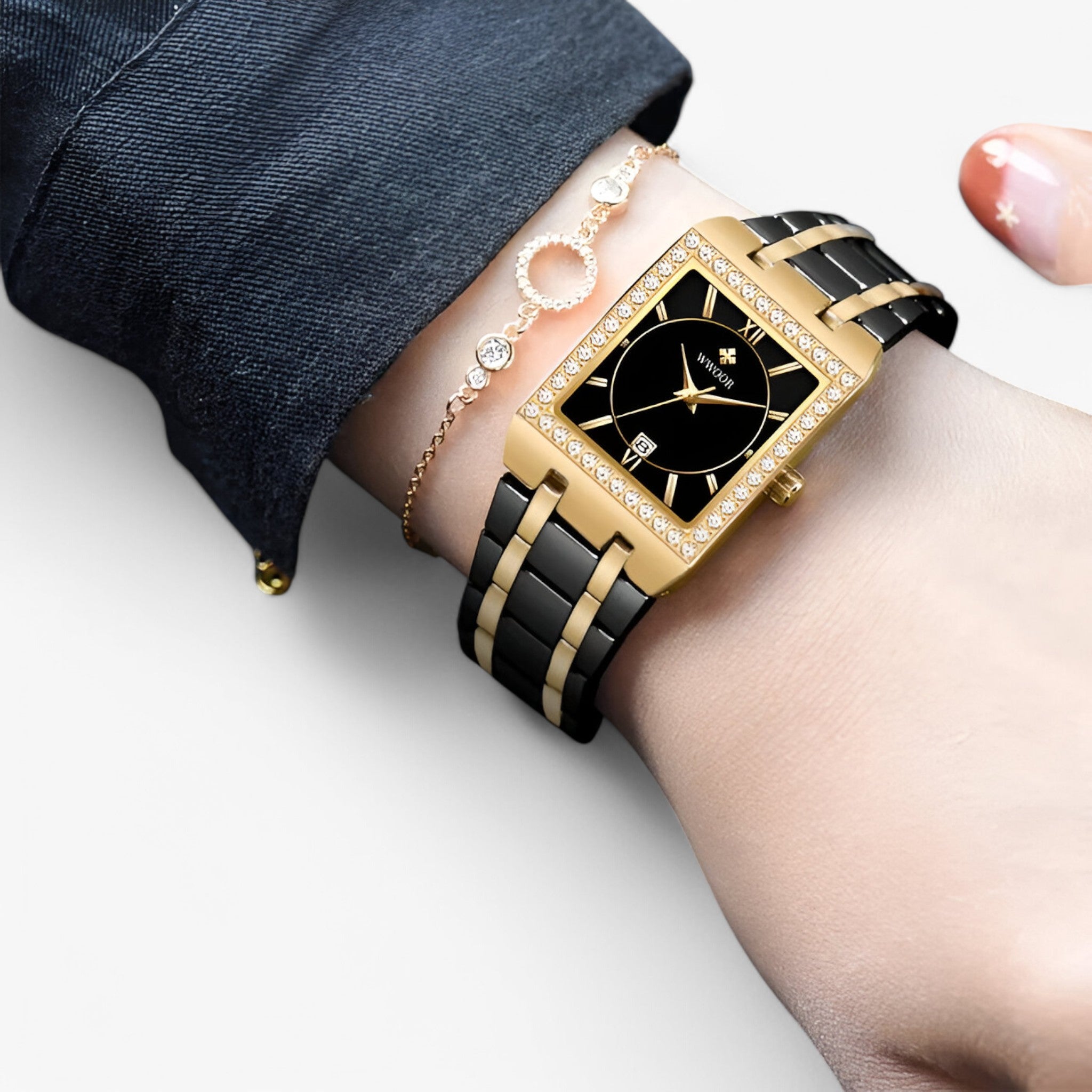 Orologio da Donna con Diamanti Quadrati - - diamanti donna orologio orologio donna quadrati watch for women watches women watch - Concept Palermo