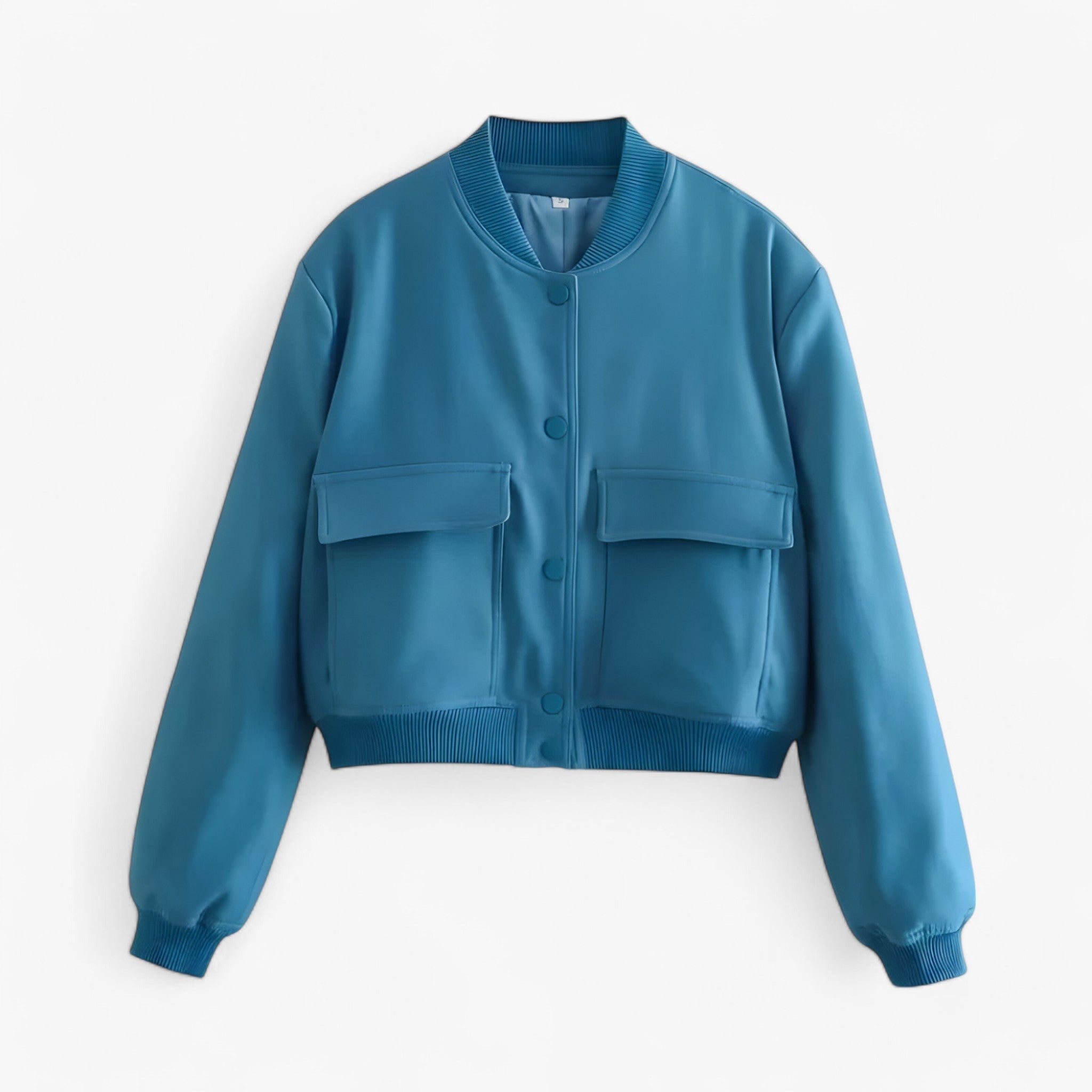 Giacca aviatore bomber per donne – Crop autunno/inverno - blu - autunno aviatore bomber crop donne giacca giacca aviatore inverno women's coats & jackets - Concept Palermo