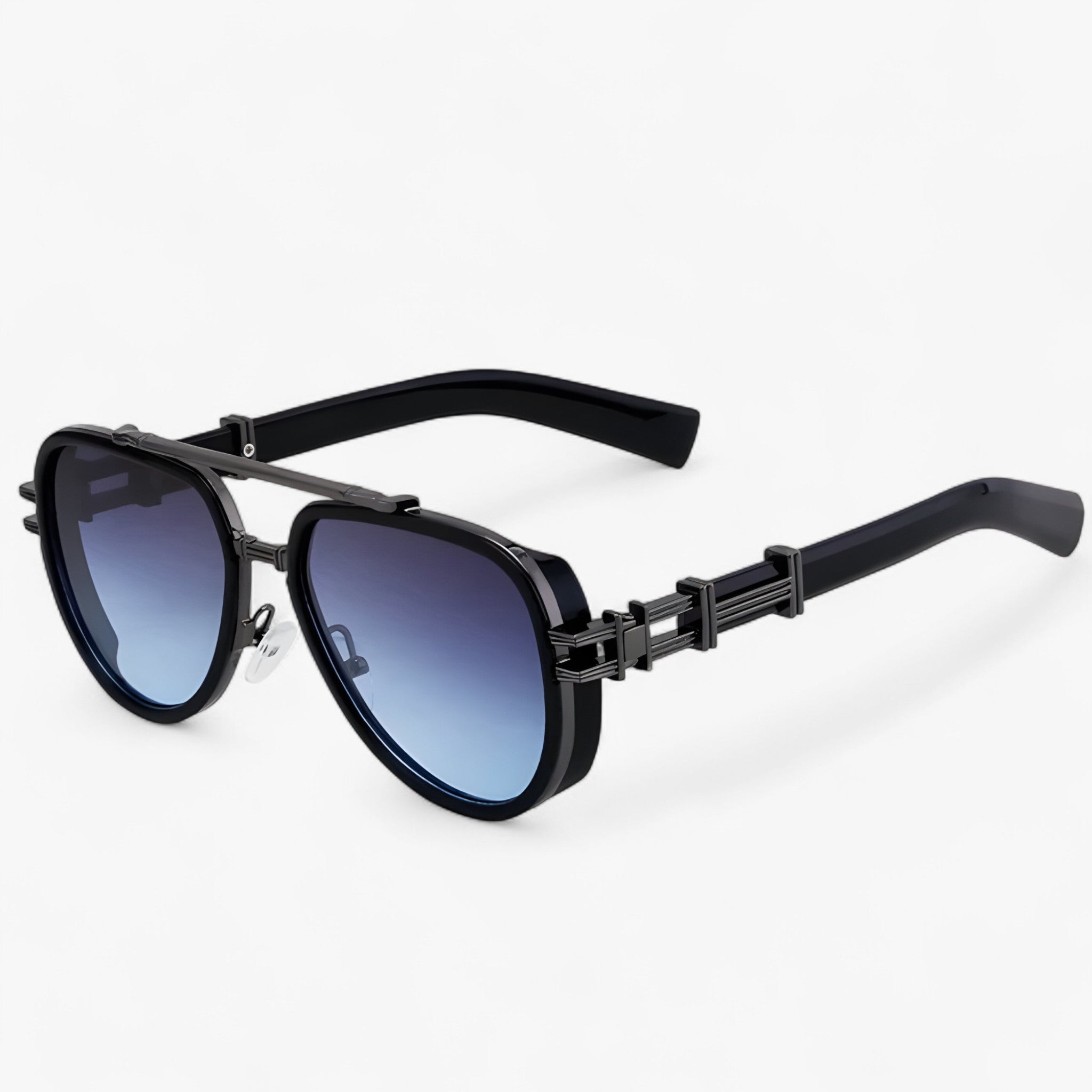Occhiali da sole polarizzati steampunk oversize Uomo - Nero Grigio Blu - accessoires occhiali occhiali sole oversize polarizzati sole steampunk sunglasses uomo zonnebrillen - Concept Palermo