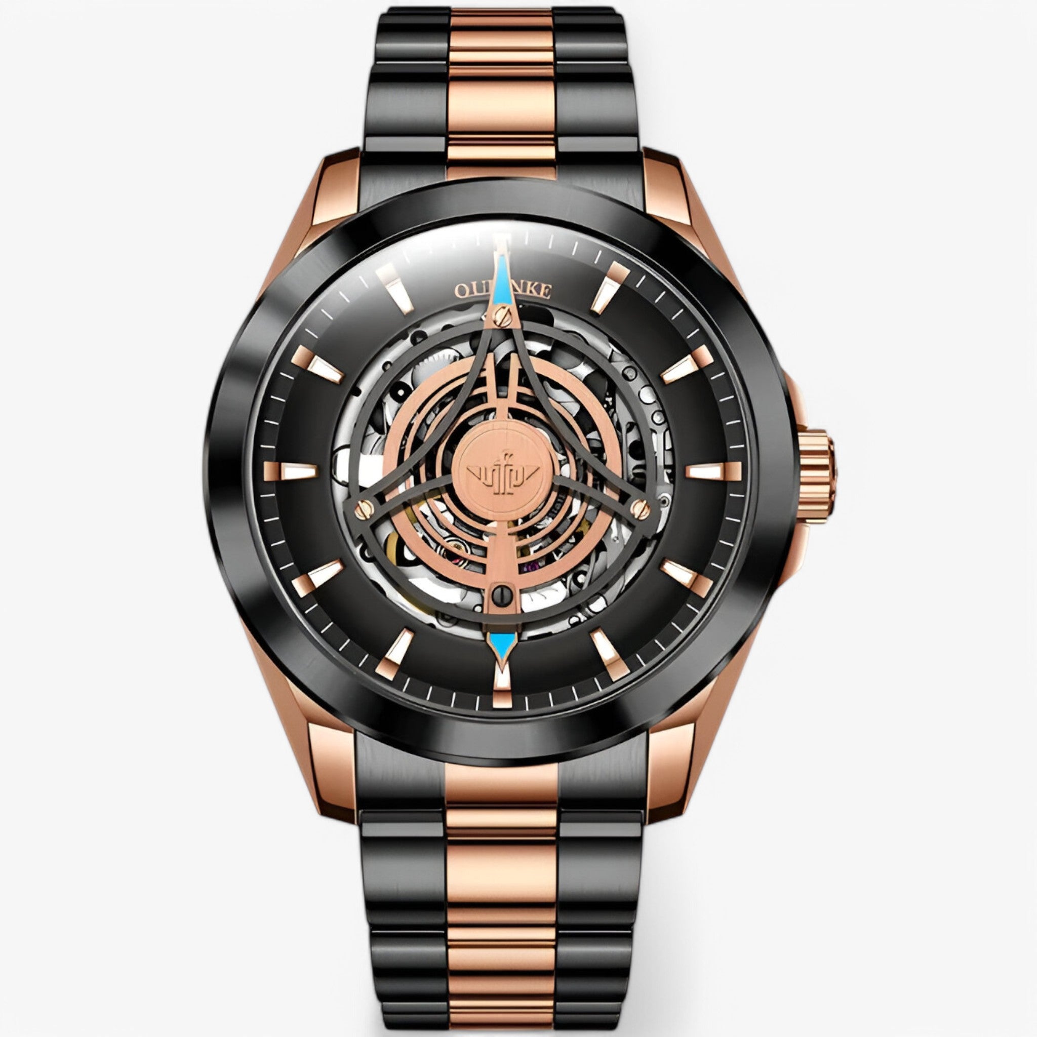 Orologio Meccanico da Uomo con Quadrante Scheletrato Cavo, Elegante e Visibile - Rosone in acciaio nero - accessoires cavo horloges meccanico orologio orologio meccanico quadrante uomo watches - Concept Palermo