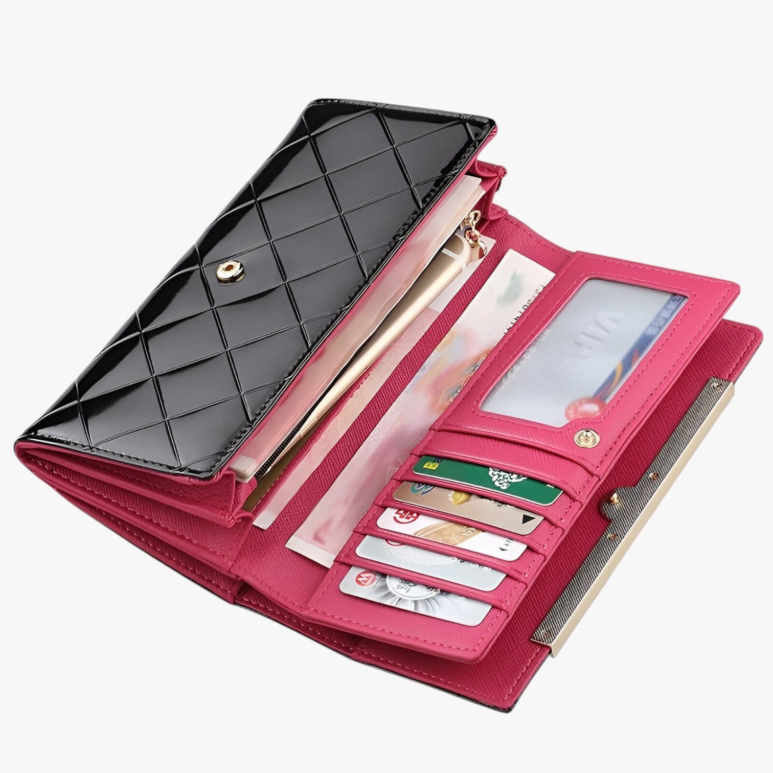 Portafoglio da donna in pelle di lusso con protezione RFID - - donna pelle portafoglio portafoglio donna protezione rfid wallet wallets womens wallet - Concept Palermo
