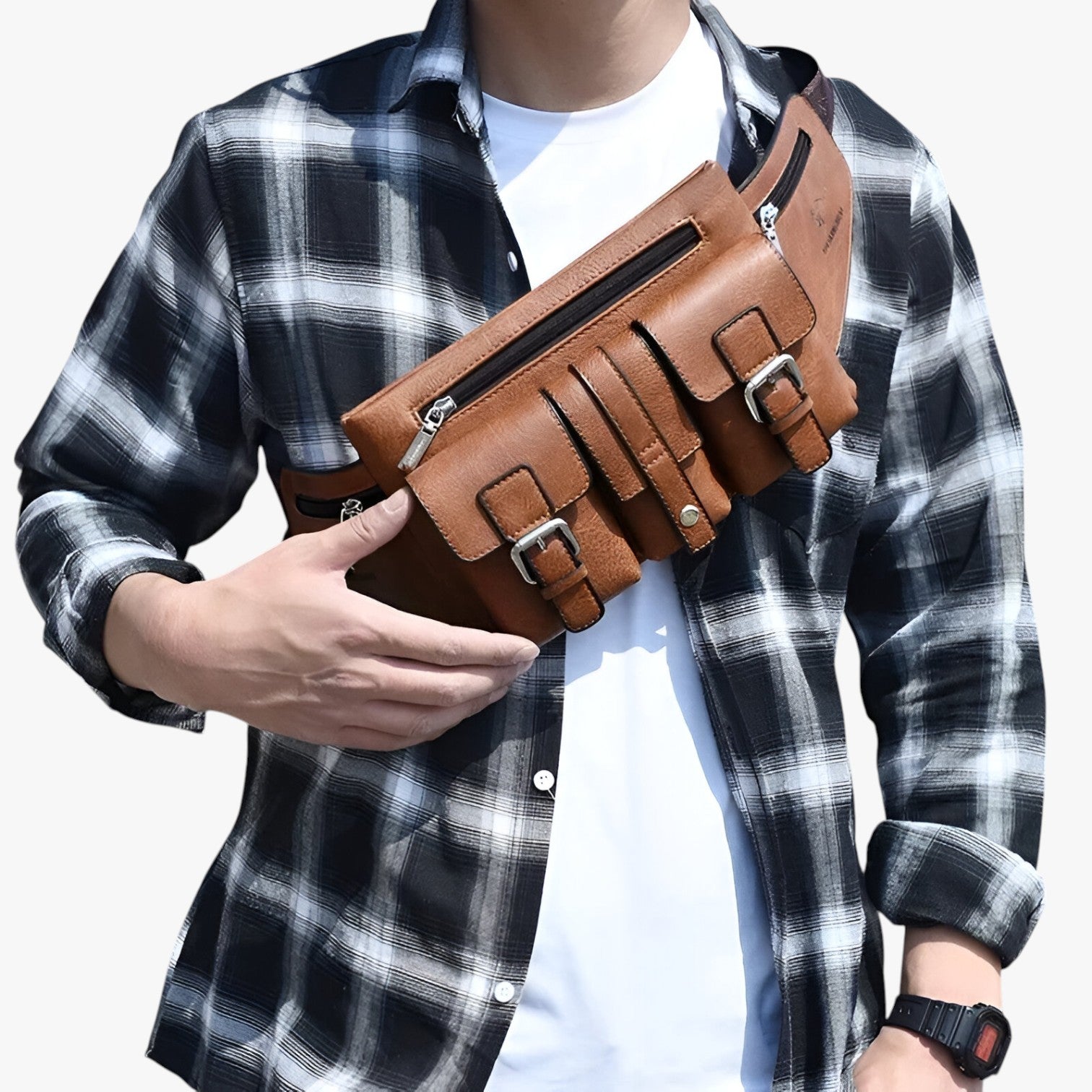 Marsupio in pelle da uomo - Comodo, sicuro - - bag Bags Leather Bag marsupio marsupio pelle mens bag pelle sicuro uomo - Concept Palermo