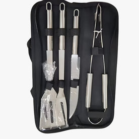 Set BBQ Portatile Completo Acciaio Inox con 12 Utensili - Campeggio, Giardino, Balcone - Set di 4 borse in cotone - completo completo ultimo Kitchen kitchen & dining kitchen tools Linen Men portatile sostenibile ultimo uomo - Concept Palermo